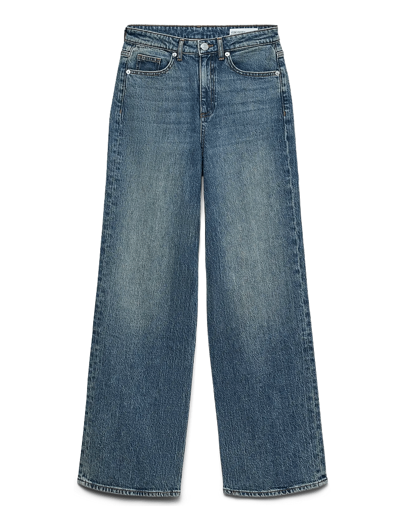 Vero Moda - VMTESSA HR WIDE JEANS RA394 GA NOOS - hosen mit weitem bein - medium blue denim - 1