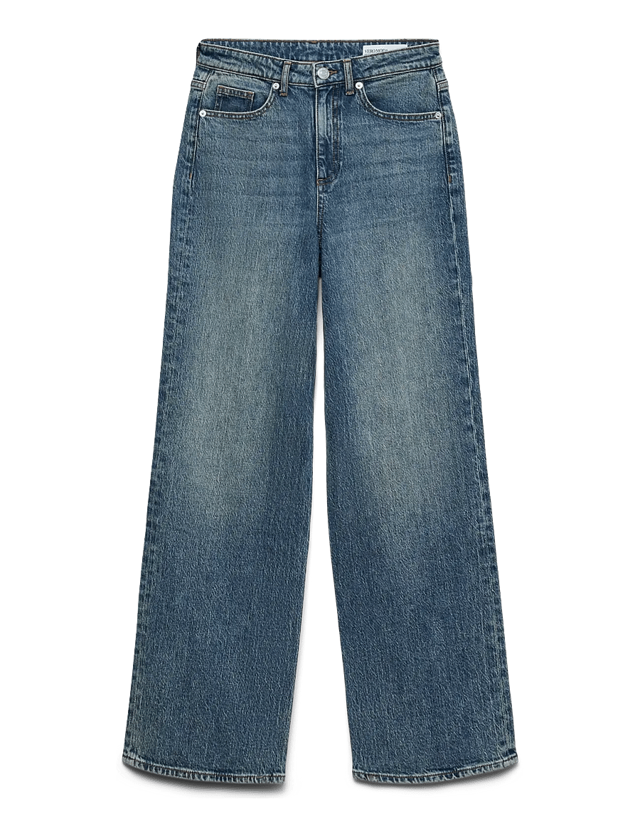 Vero Moda - VMTESSA HR WIDE JEANS RA394 GA NOOS - hosen mit weitem bein - medium blue denim - 1