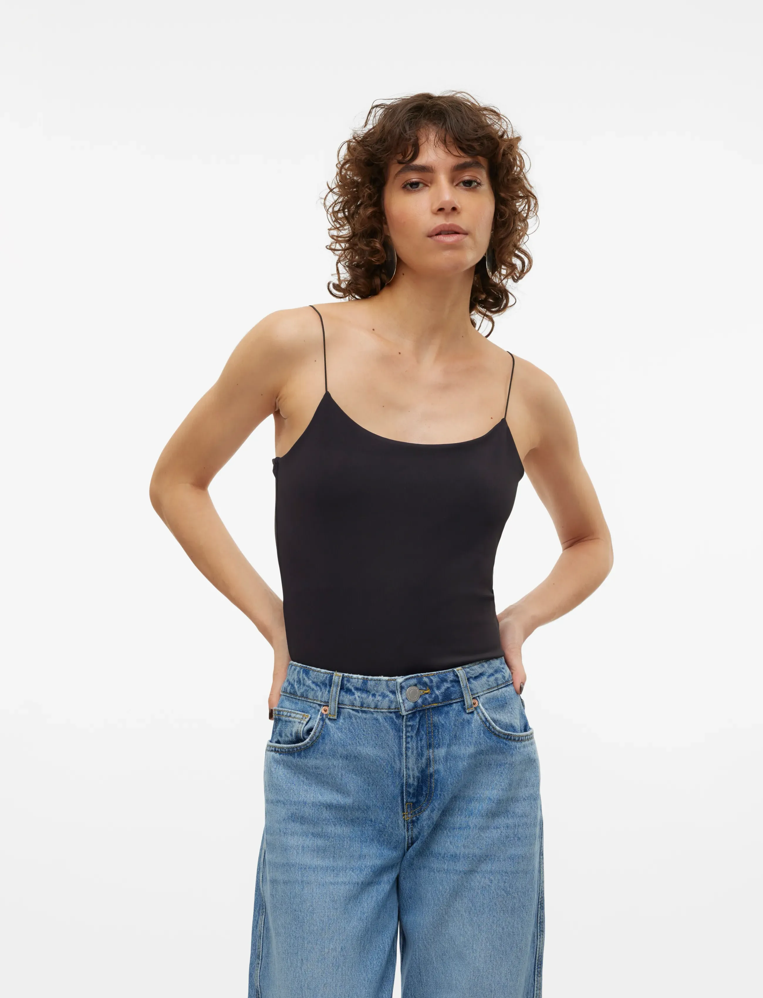 Vero Moda Vmmillion Short Singlet Top Jrs Noos, XL, T-shirts & Oberteile, Schwarz - Sleeveless, Frauen