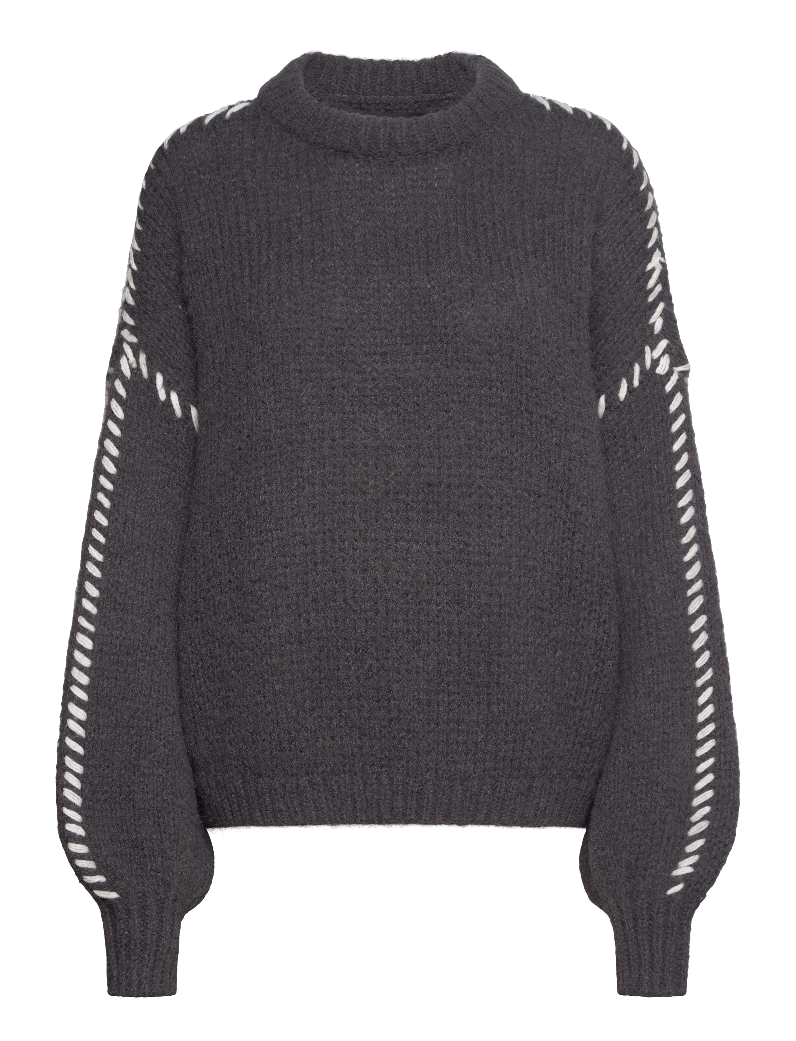 Vero Moda VMFENG LS O-NECK PULLOVER GA BOO - Strickmode - ASPHALT / grey