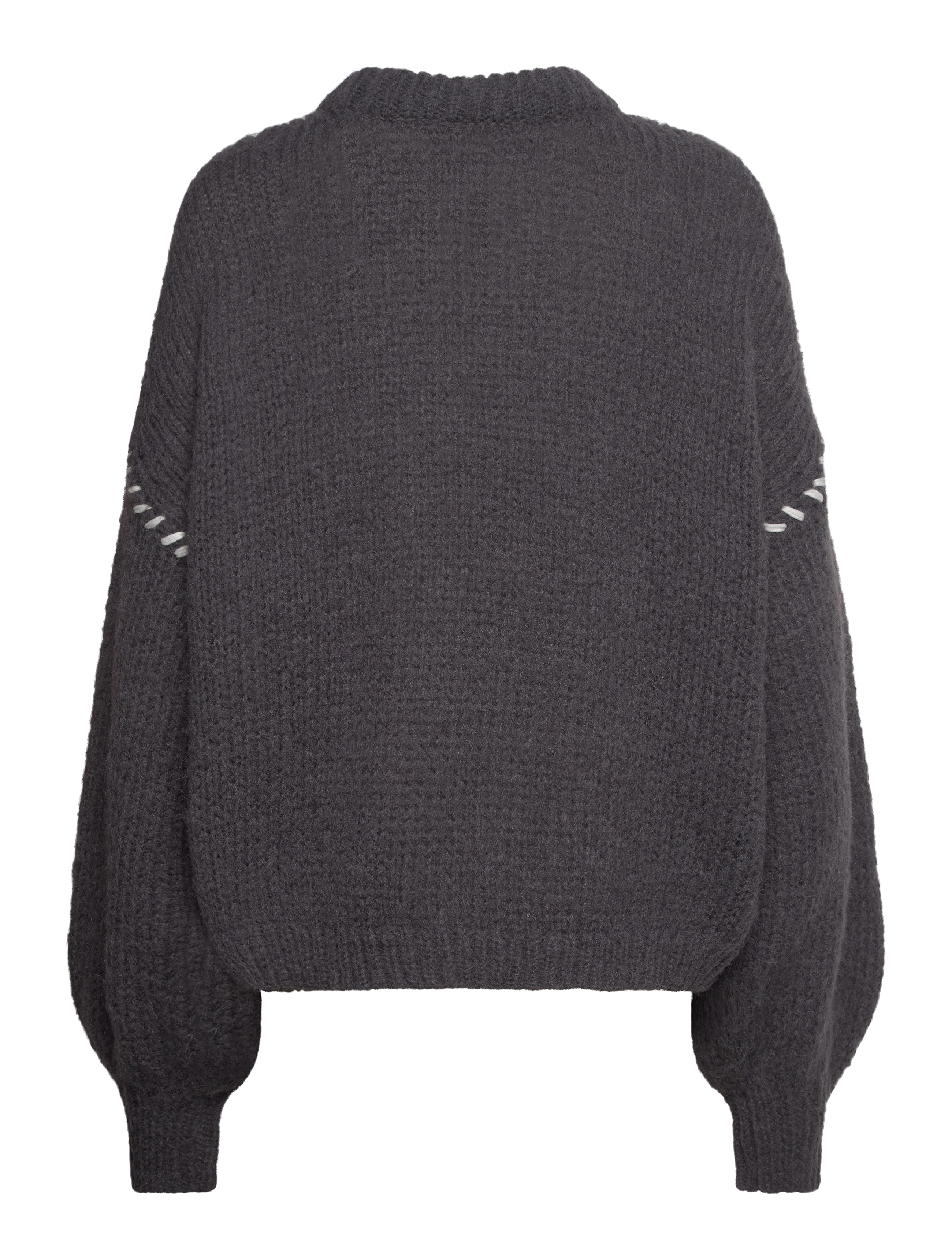Vero Moda - VMFENG LS O-NECK PULLOVER GA BOO - laveste priser - asphalt - 2