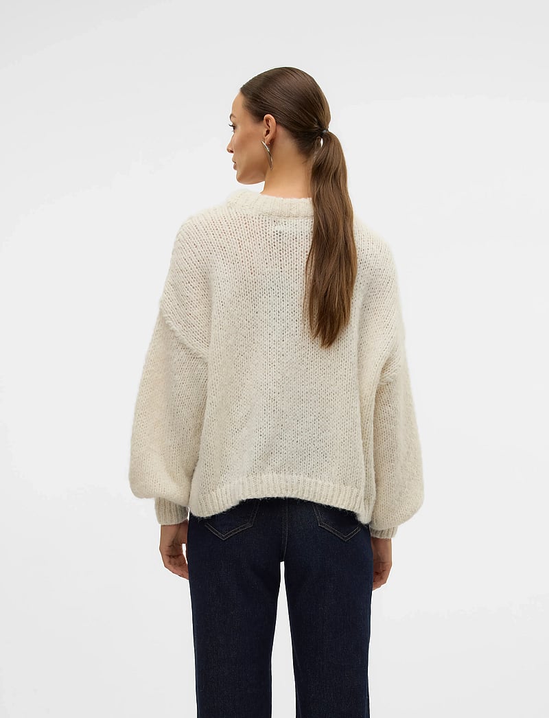 Vero Moda - VMFENG LS O-NECK PULLOVER GA BOO - stickade tröjor - birch - 3