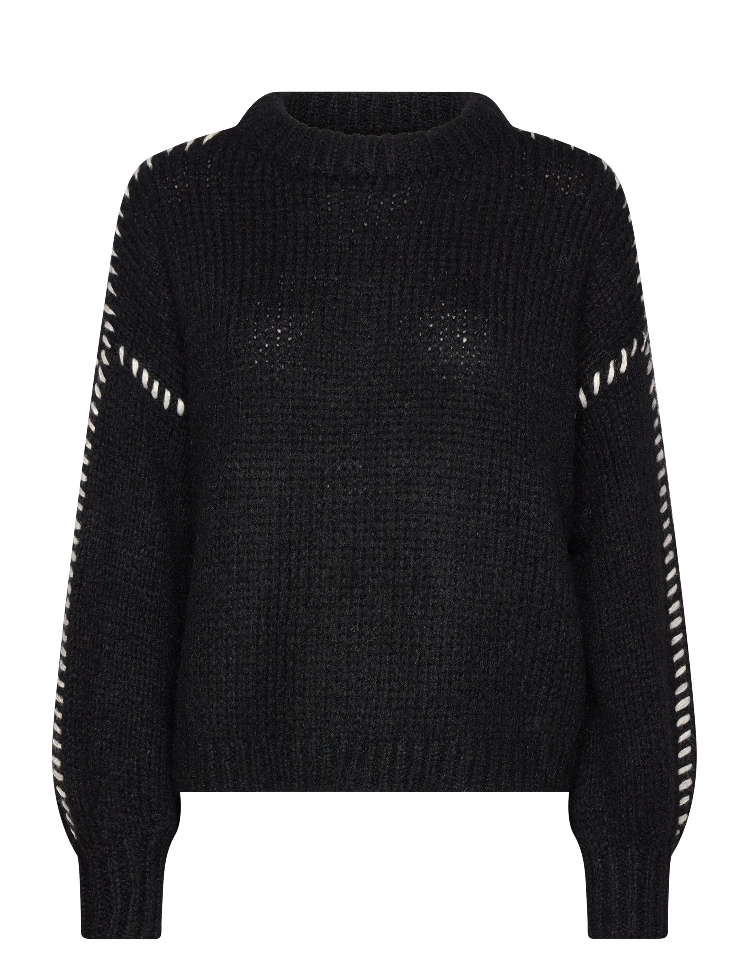 Vero Moda VMFENG LS O-NECK PULLOVER GA BOO - Strickmode - BLACK / black