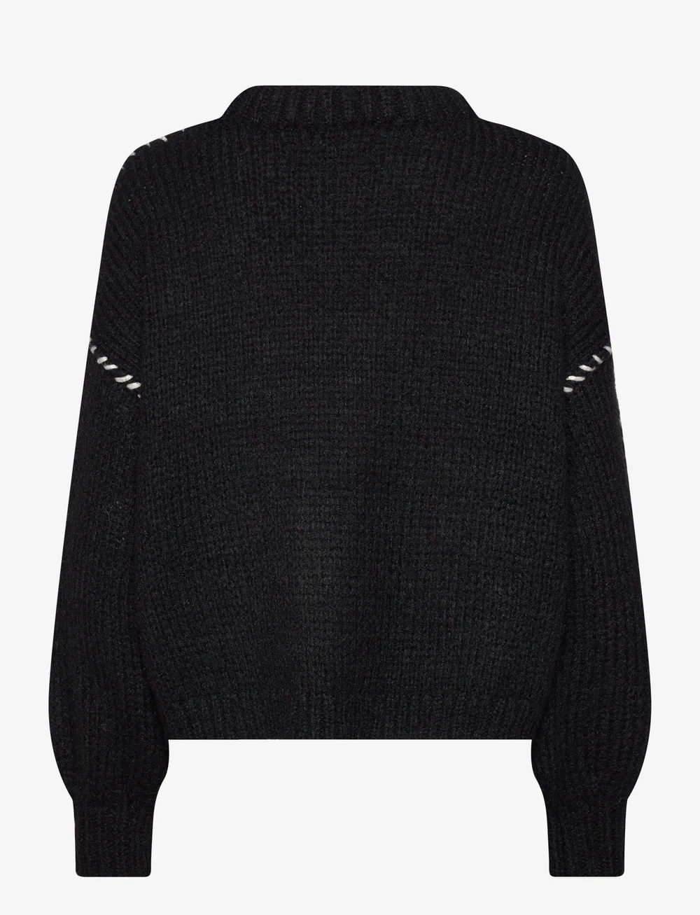 Vero Moda - VMFENG LS O-NECK PULLOVER GA BOO - stickade tröjor - black - 2