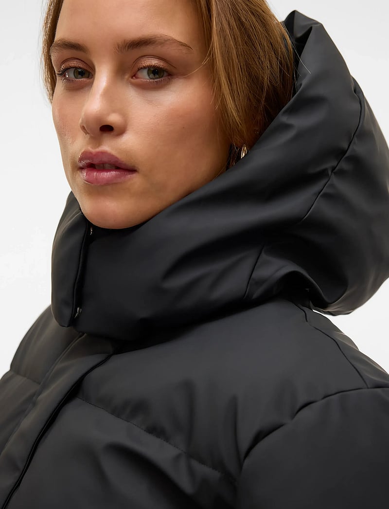 Vero Moda - VMGRETAKYLIE SHORT COATED JACKET NOOS - dunjackor - black - 4