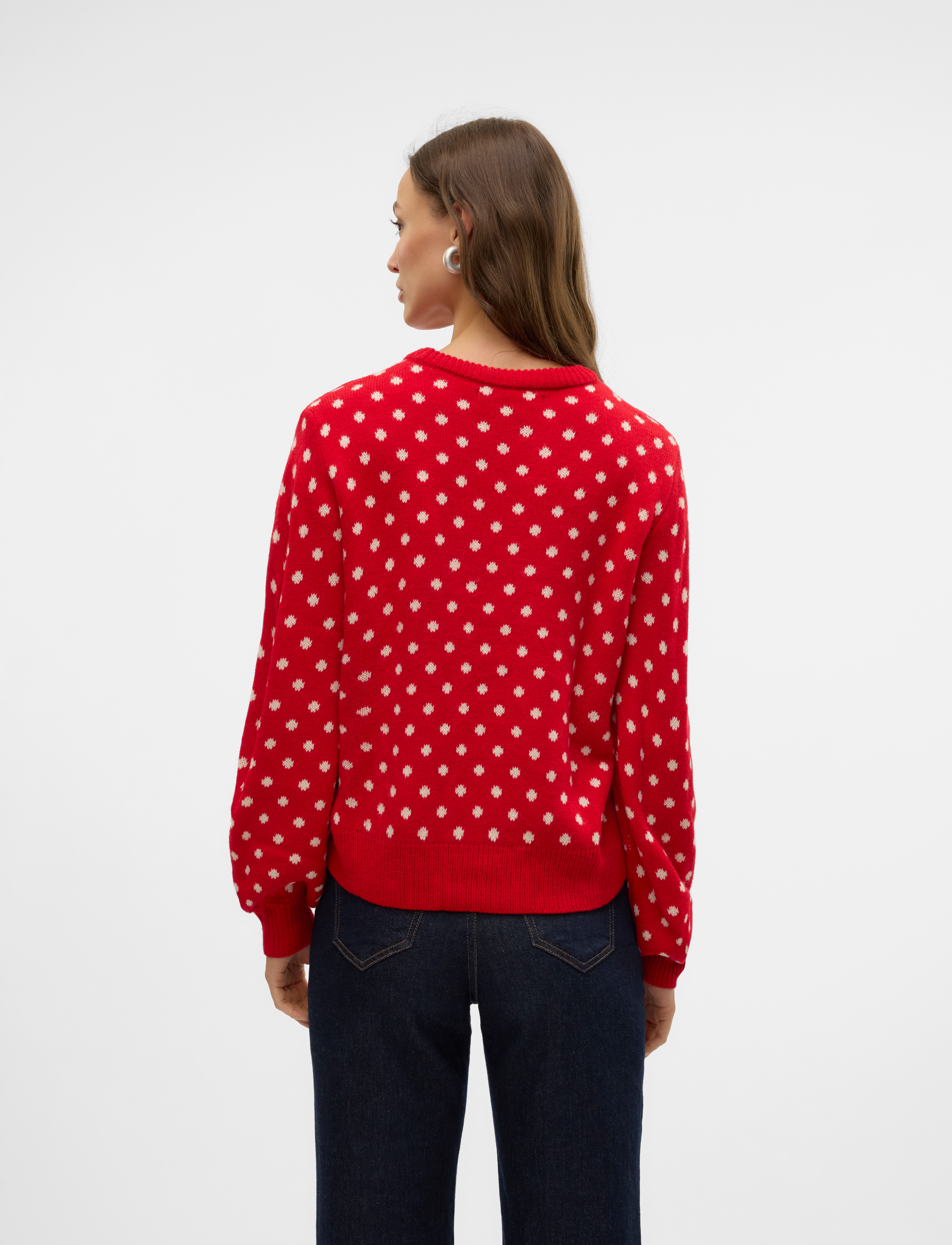 Vero Moda - VMSPARKLE ELFIE LS O-NECK PULL. XMAS - chinese red - 2