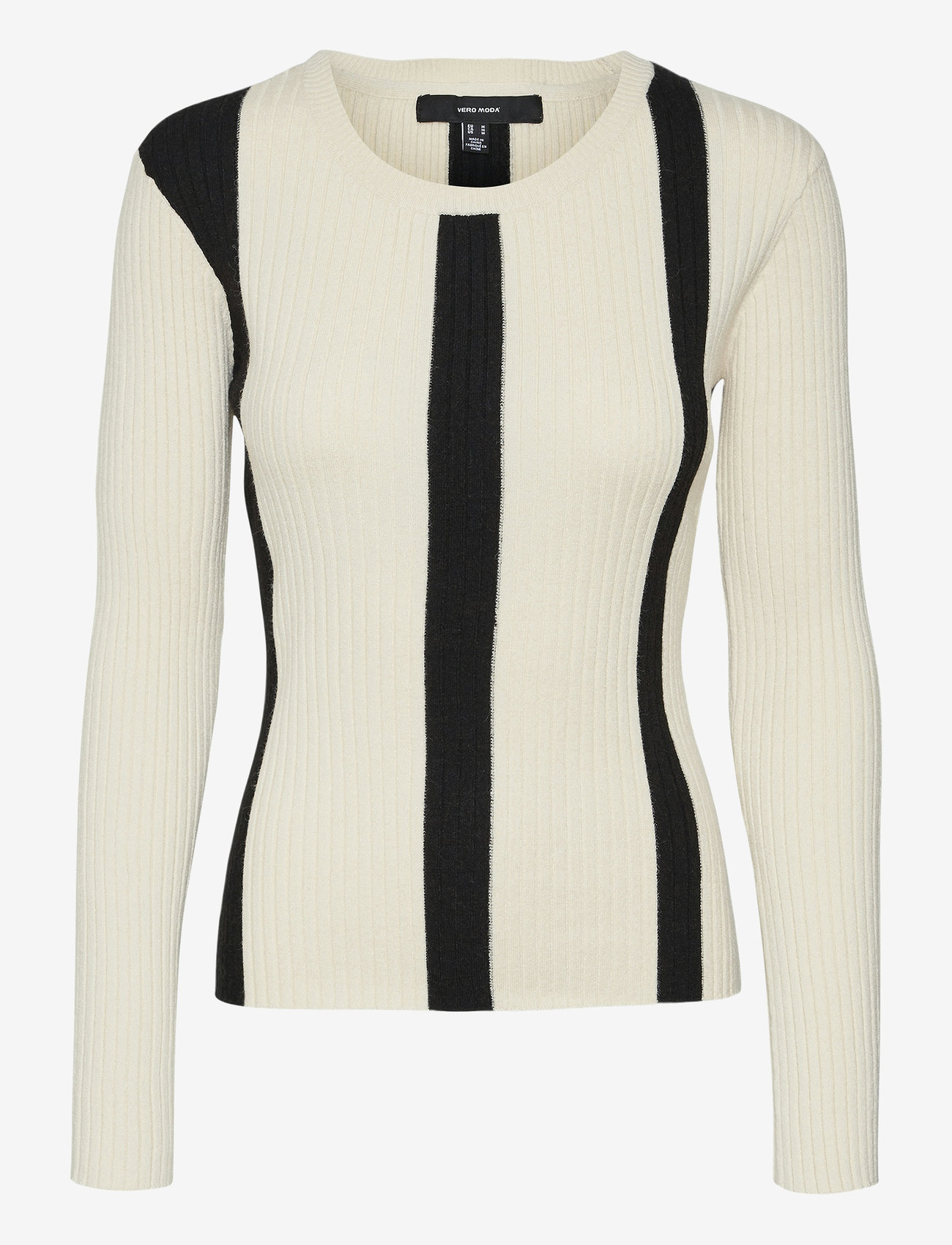 Vero Moda - VMGOLD NEW RIB LS O-NECK PULLOVER - striktrøjer - birch - 1