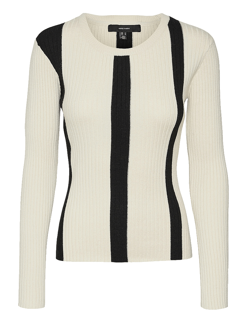 Vero Moda - VMGOLD NEW RIB LS O-NECK PULLOVER - striktrøjer - birch - 1