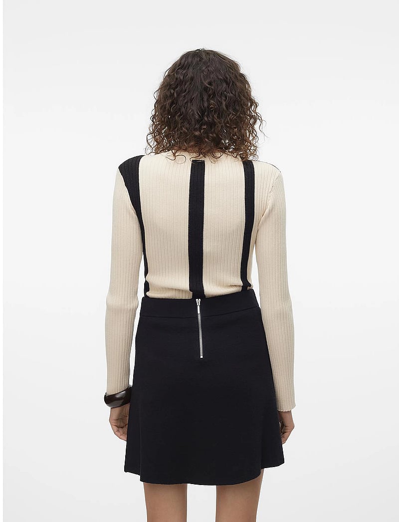 Vero Moda - VMGOLD NEW RIB LS O-NECK PULLOVER - striktrøjer - birch - 2