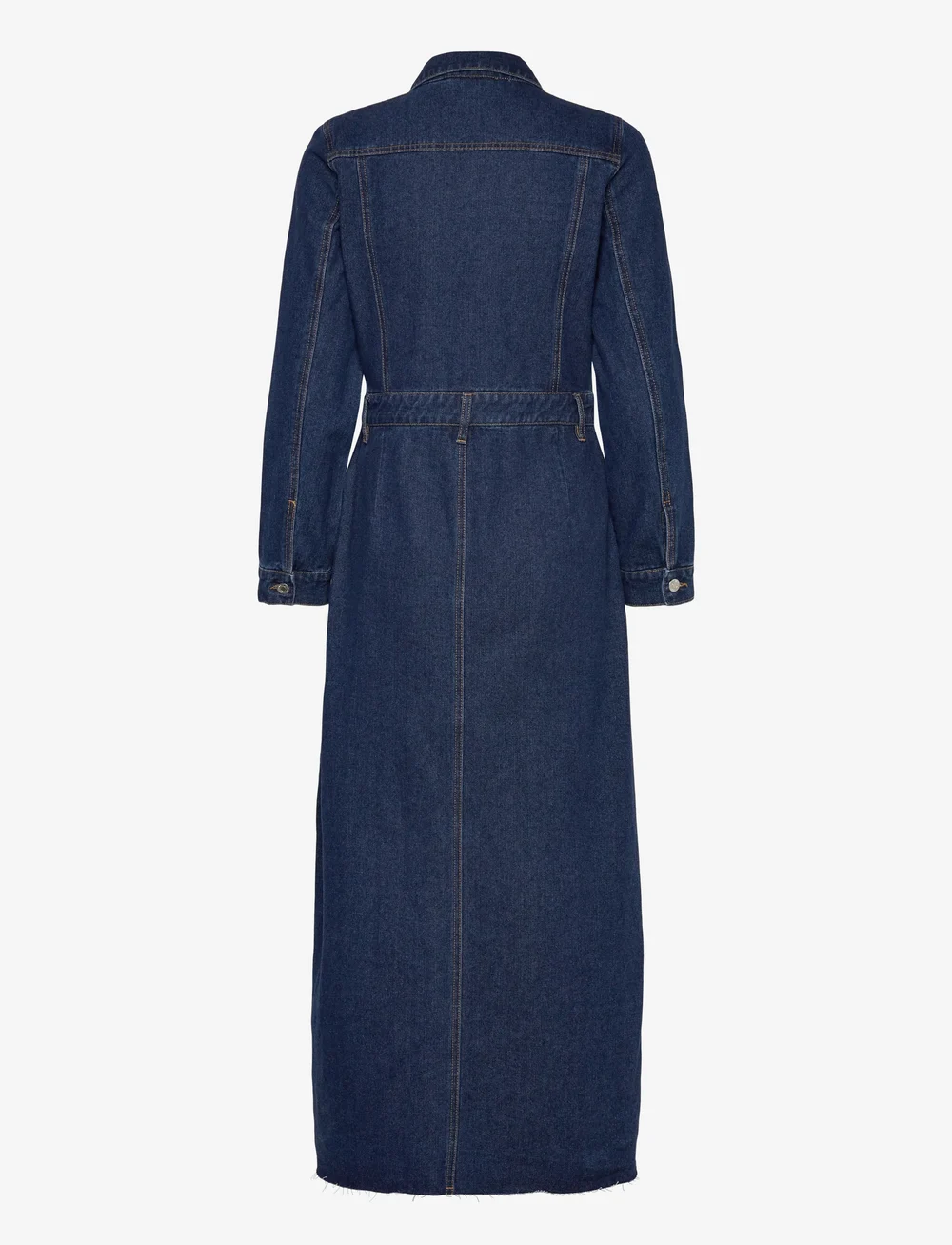 Vero Moda - VMMOLLY LS  ANK DENIM DRESS - jeanskleider - dark blue denim - 1