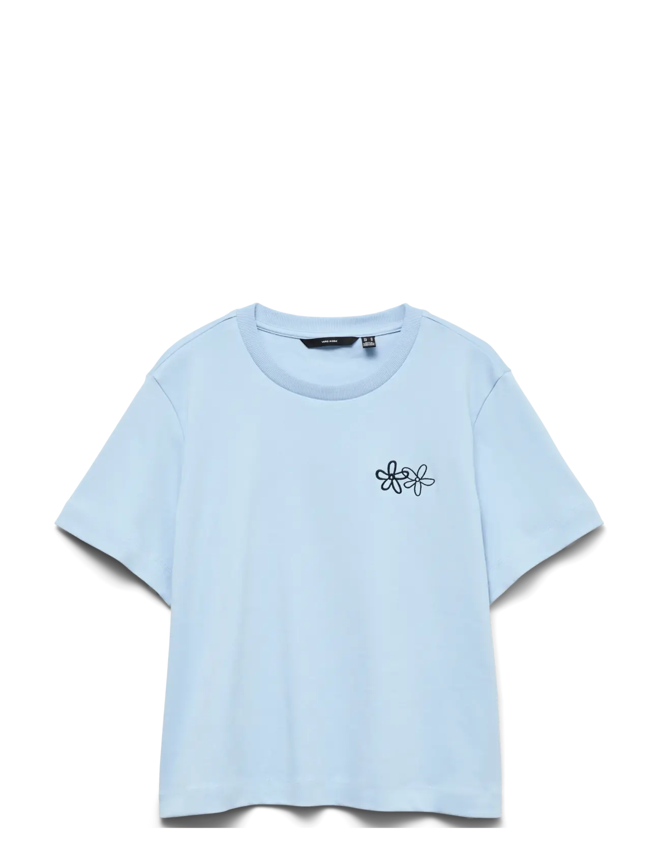 Vero Moda VMSARA METTE SS TOP BOX JRS NOOS - T-Shirts & Tops - CASHMERE BLUE / blue