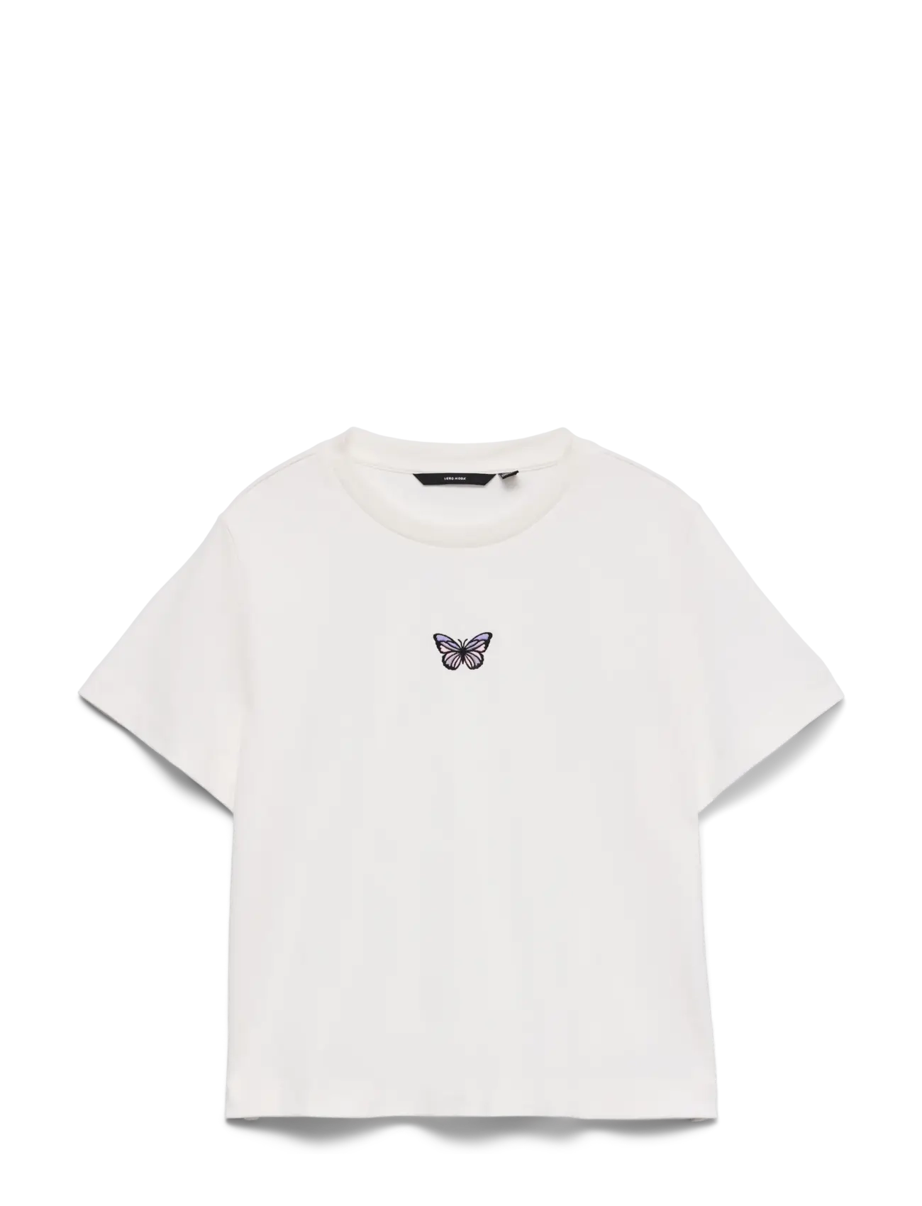 Vero Moda VMSARA METTE SS TOP BOX JRS NOOS - T-Shirts & Tops - SNOW WHITE / white