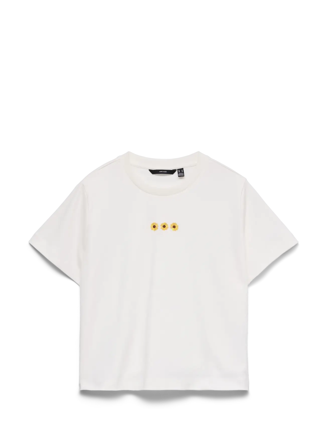 Vero Moda VMSARA METTE SS TOP BOX JRS NOOS - Vero Moda - SNOW WHITE / white