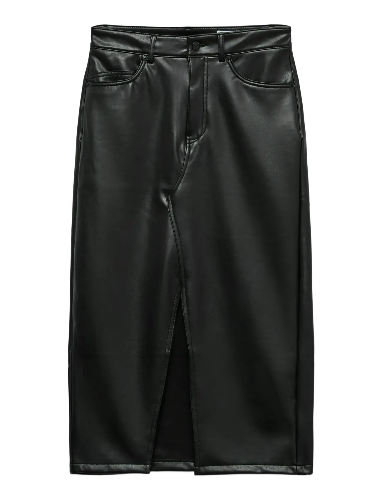 Vero Moda - VMVERI HR CALF PL SKIRT NOOS - midi-röcke - black - 1