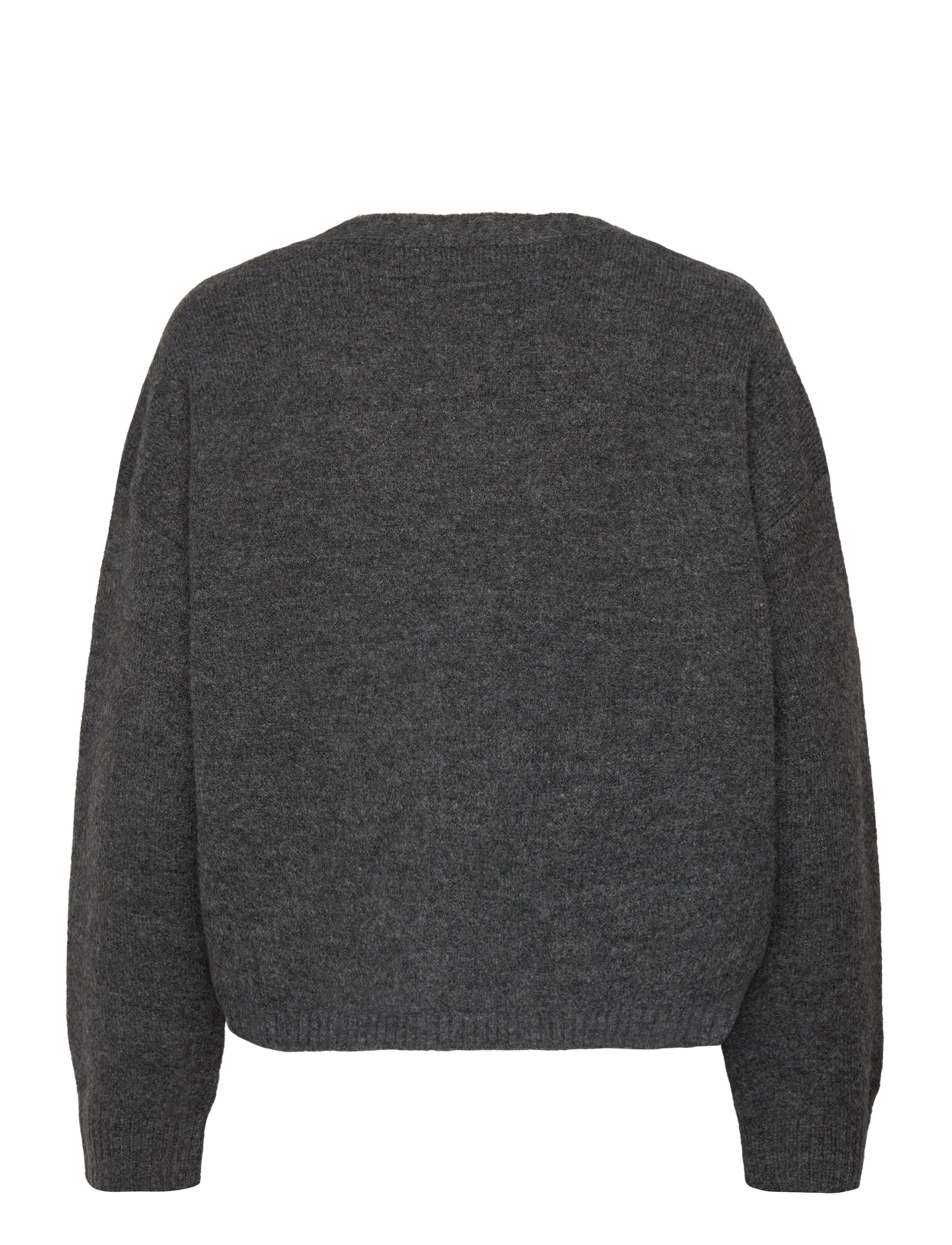 Vero Moda - AWGEMMA LS V-NECK KNIT CARDIGAN NOOS - cardigans - dark grey melange - 2