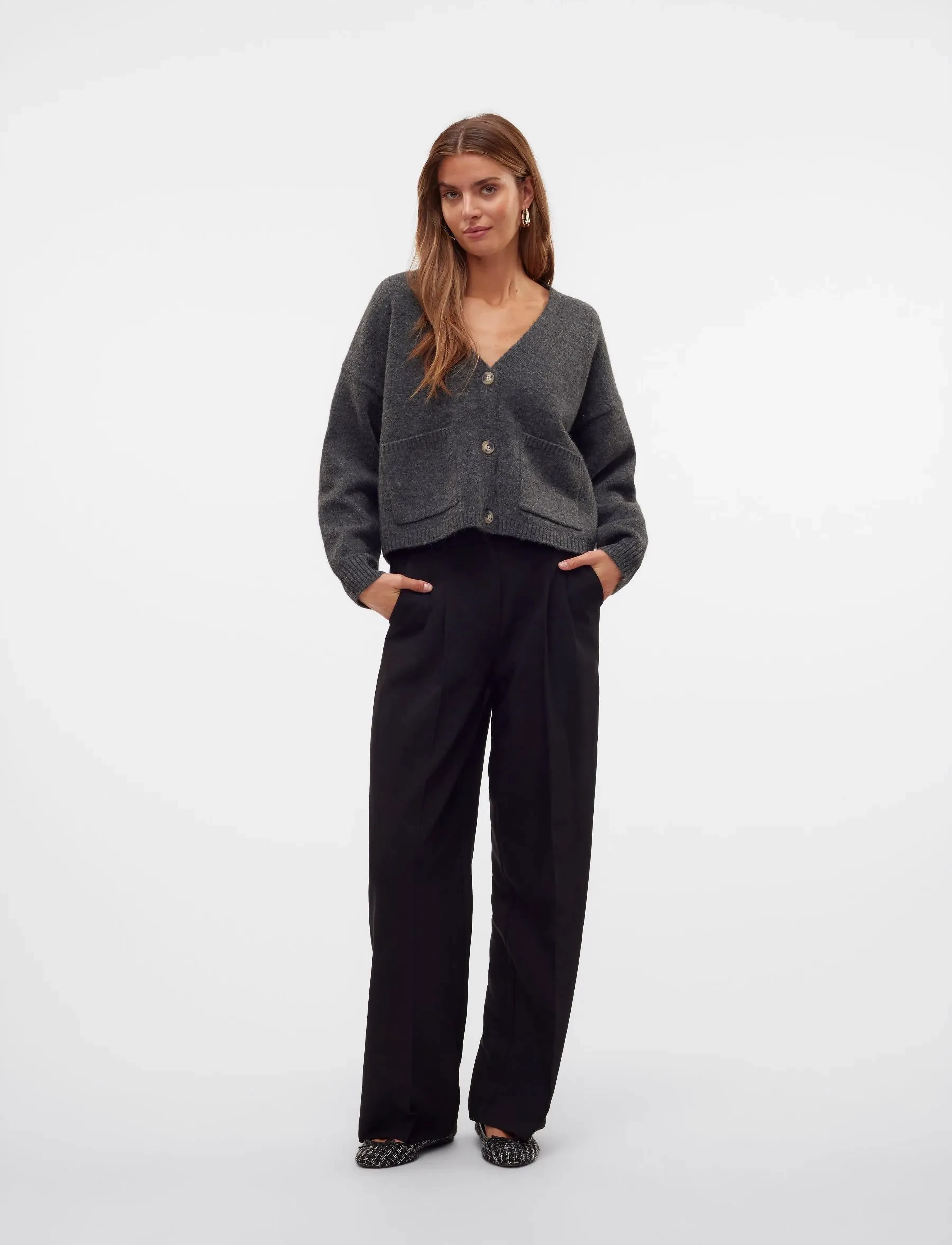 Koftor / Cardigans / Västar Aware Noos Gemma Cardigan Dark Grey Melange 8