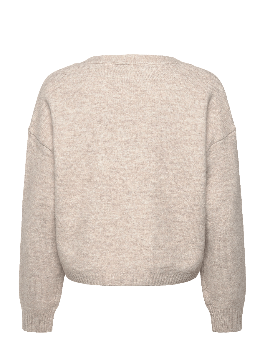 Vero Moda - AWGEMMA LS V-NECK KNIT CARDIGAN NOOS - strickjacken - plaza taupe - 2