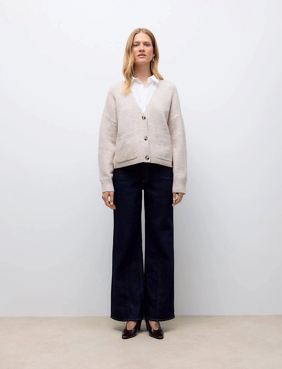 Vero Moda - AWGEMMA LS V-NECK KNIT CARDIGAN NOOS - strickjacken - plaza taupe - 3
