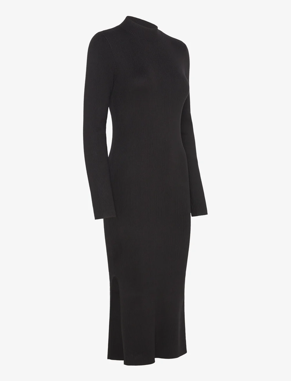 Vero Moda - VMLYNZI LS CALF KNIT DRESS VMA NOOS - strikkjoler - black - 3