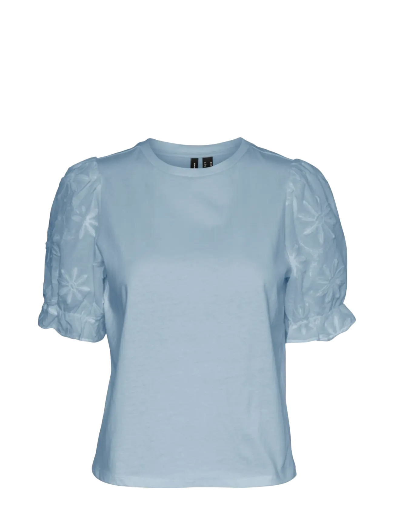 Vero Moda VMSENNA SS EMB SLEEVE TOP JRS - Kortærmede bluser - CASHMERE BLUE / blue