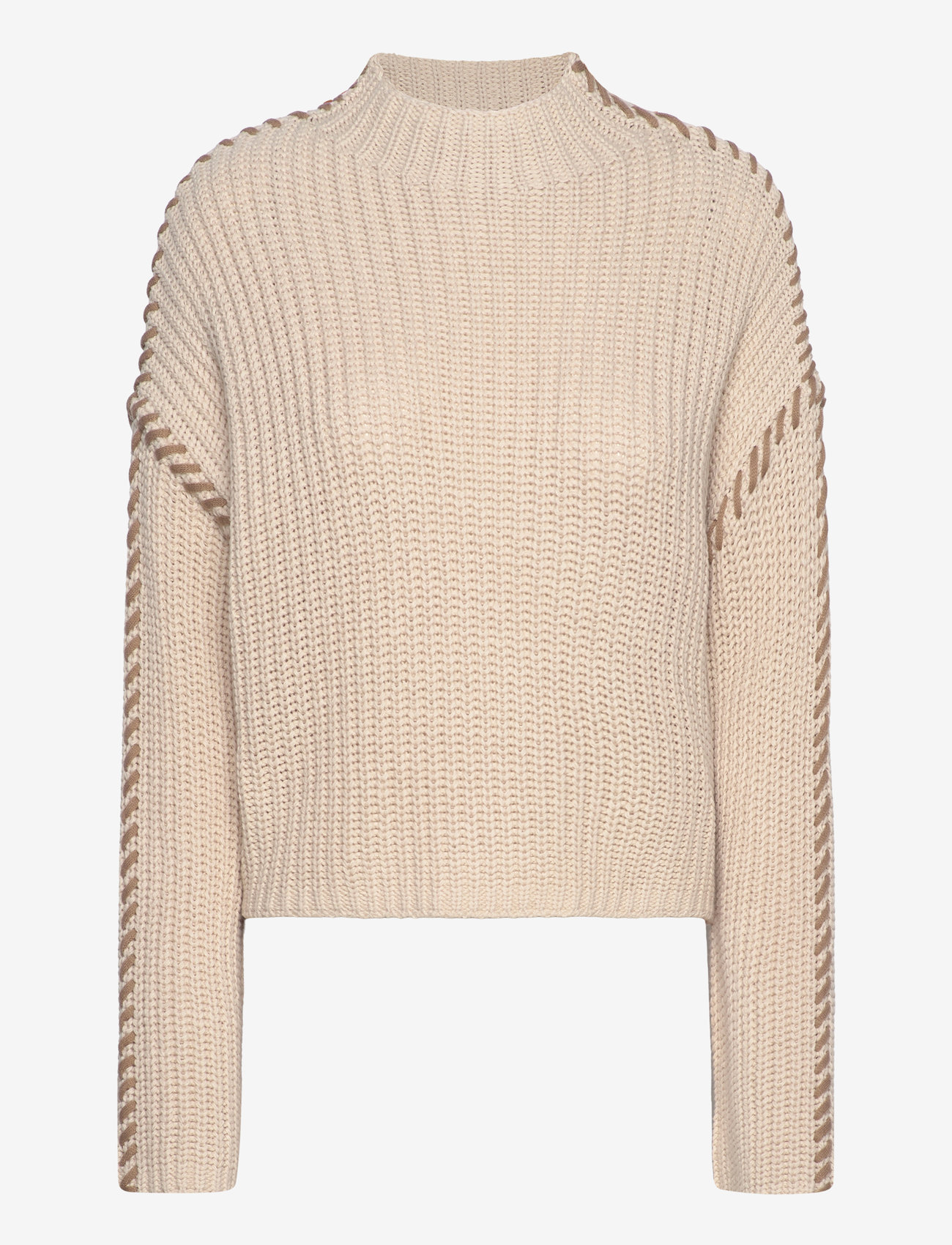 Vero Moda - VMNEWCREAM LS FUNNELNECK PULLOVER BOO - jumpers - birch - 1