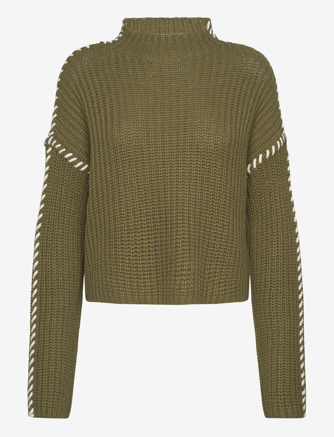 Vero Moda - VMNEWCREAM LS FUNNELNECK PULLOVER BOO - stickade tröjor - cypress - 1