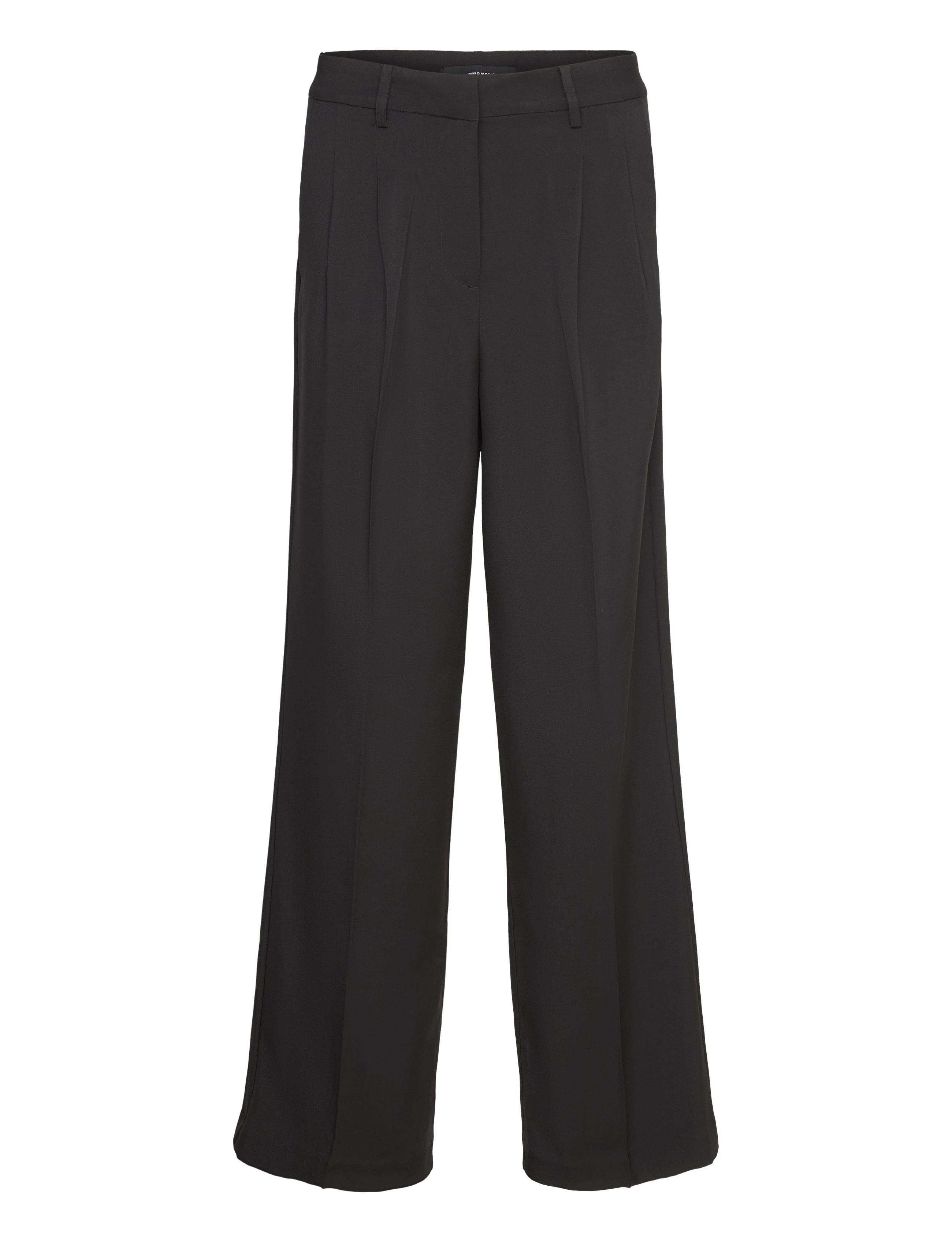 Vero Moda VMRITA MW WIDE DAD PANT NOOS - Apģērbi - BLACK / black