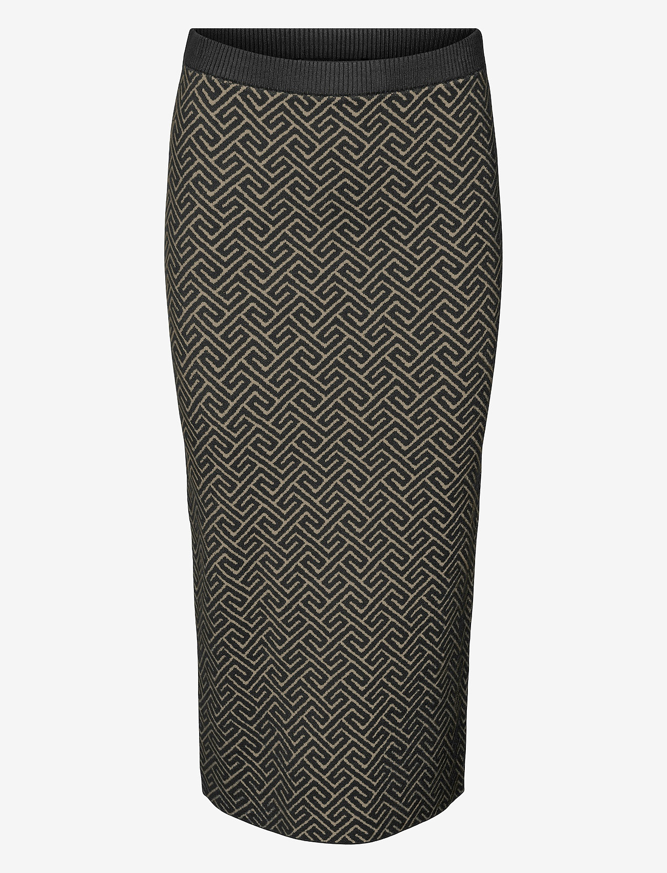 Vero Moda - VMARIA ART NW PENCIL SKIRT GA - stickade kjolar - black - 1