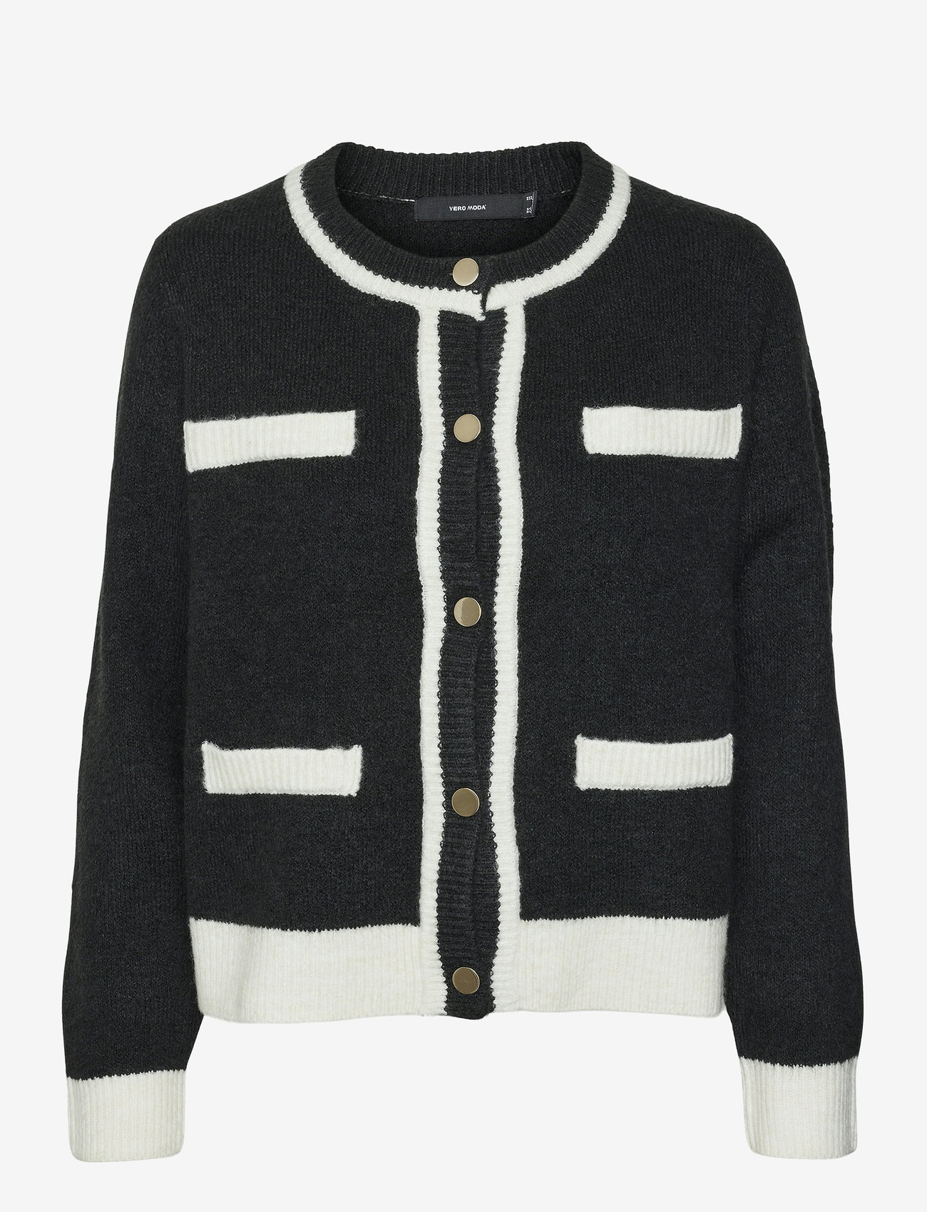 Vero Moda - VMRANIA LS O-NECK CARDIGAN GA - cardigans - black - 1