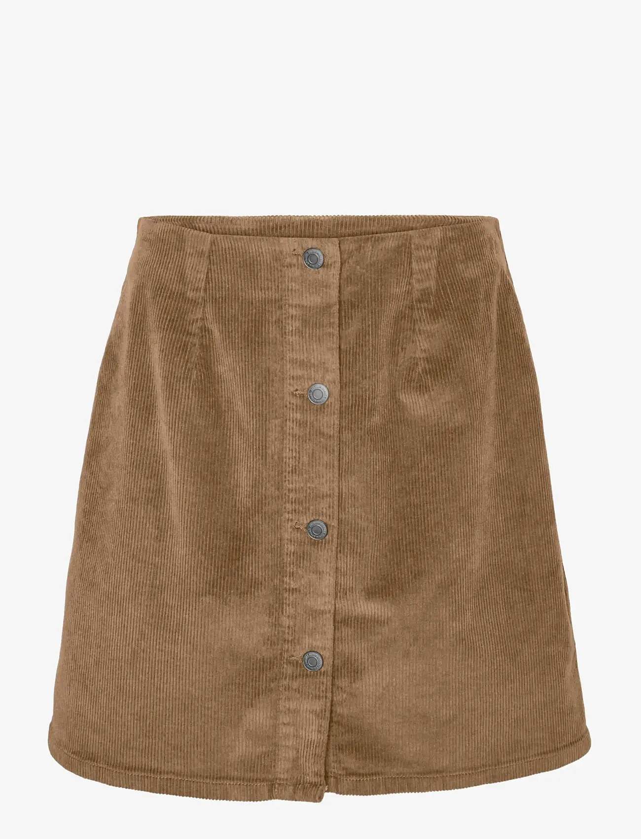 Vero Moda - VMETTA HR SHORT CORD SKATER SKIRT NOOS - kurze röcke - silver mink - 1