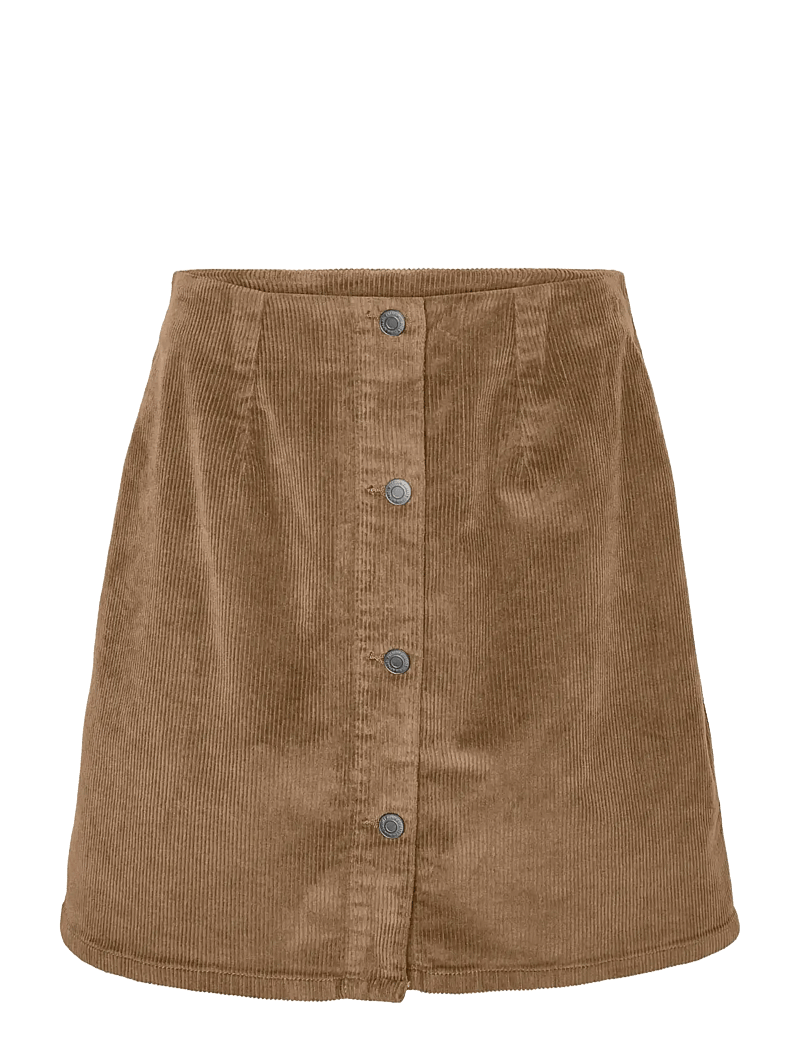 Vero Moda - VMETTA HR SHORT CORD SKATER SKIRT NOOS - korta kjolar - silver mink - 1