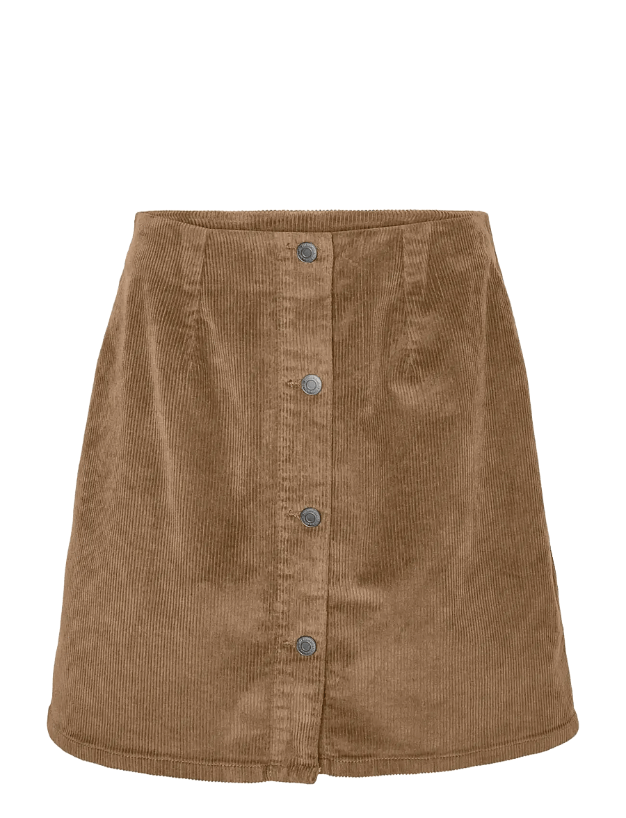 Vero Moda - VMETTA HR SHORT CORD SKATER SKIRT NOOS - korte nederdele - silver mink - 1