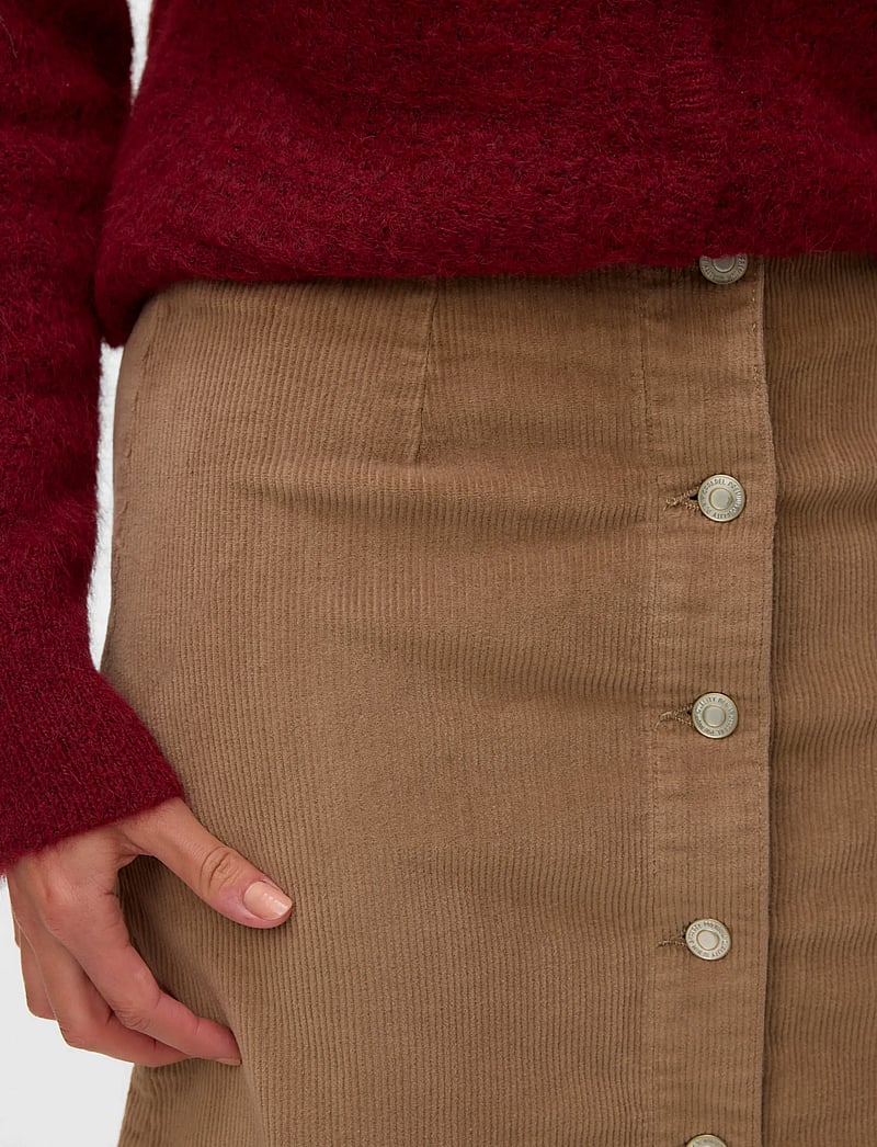 Vero Moda - VMETTA HR SHORT CORD SKATER SKIRT NOOS - korta kjolar - silver mink - 4