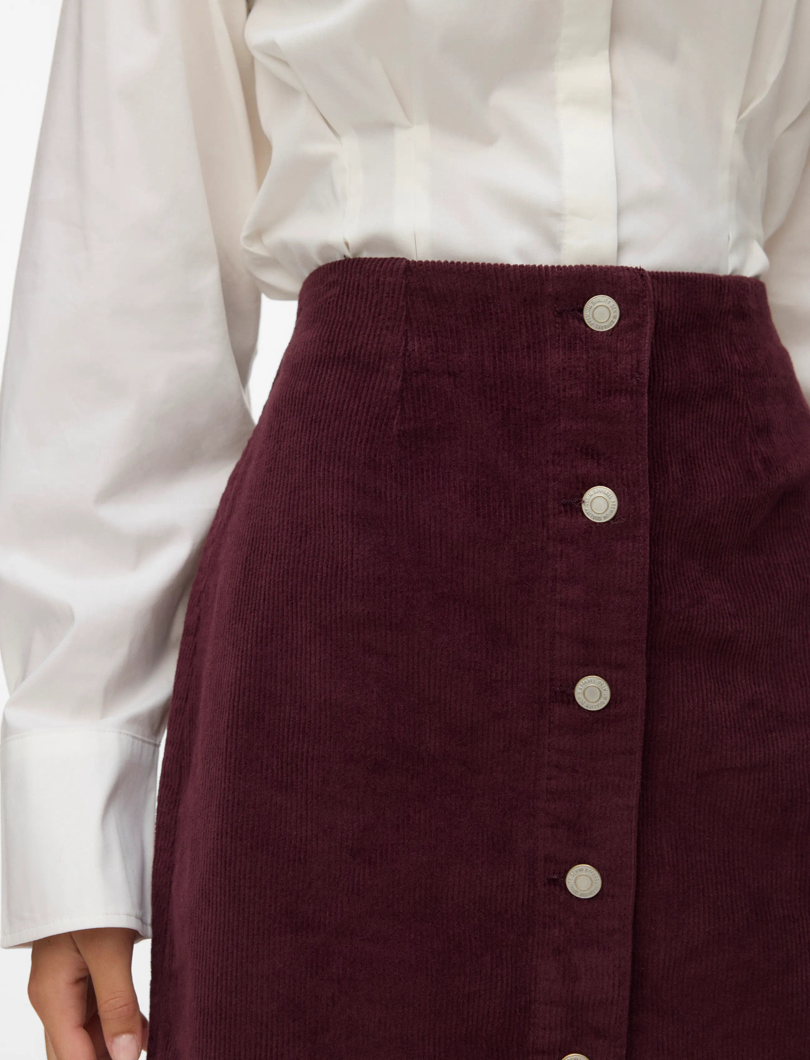 Vero Moda - VMETTA HR SHORT CORD SKATER SKIRT NOOS - kurze röcke - winetasting - 4