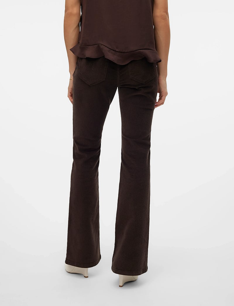 Vero Moda - VMFLASH MR FLARED CORDUROY PANTS NOOS - flared jeans - chocolate torte - 3