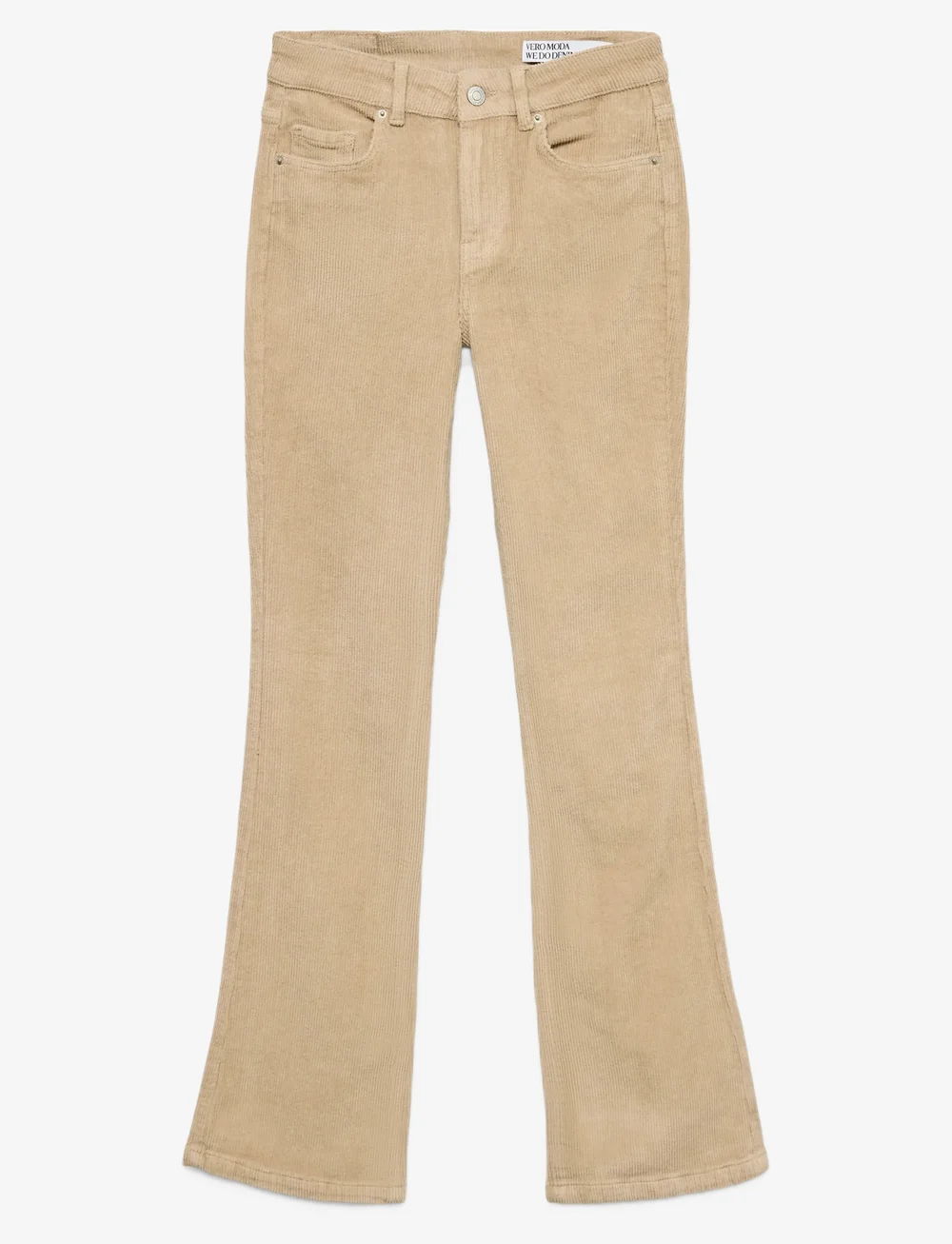 Vero Moda - VMFLASH MR FLARED CORDUROY PANTS NOOS - flared jeans - silver mink - 0