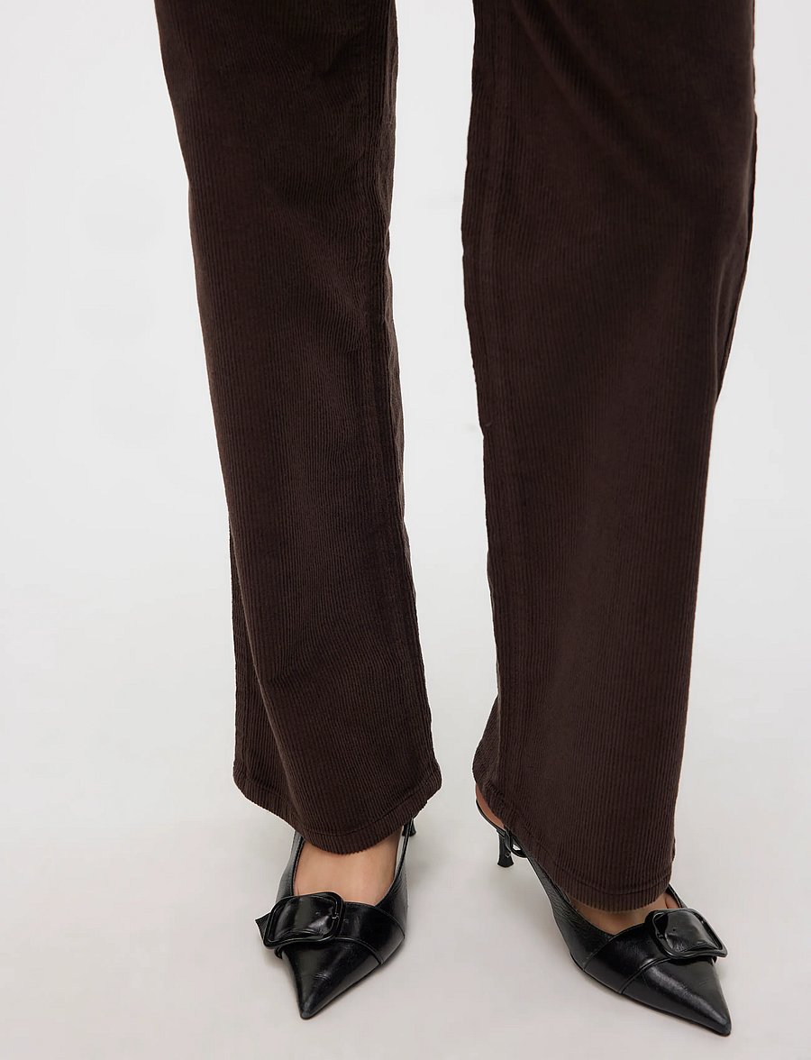 Vero Moda - VMTESSA HR WIDE CORDUROY PANTS GA NOOS - velvetpüksid - chocolate torte - 5
