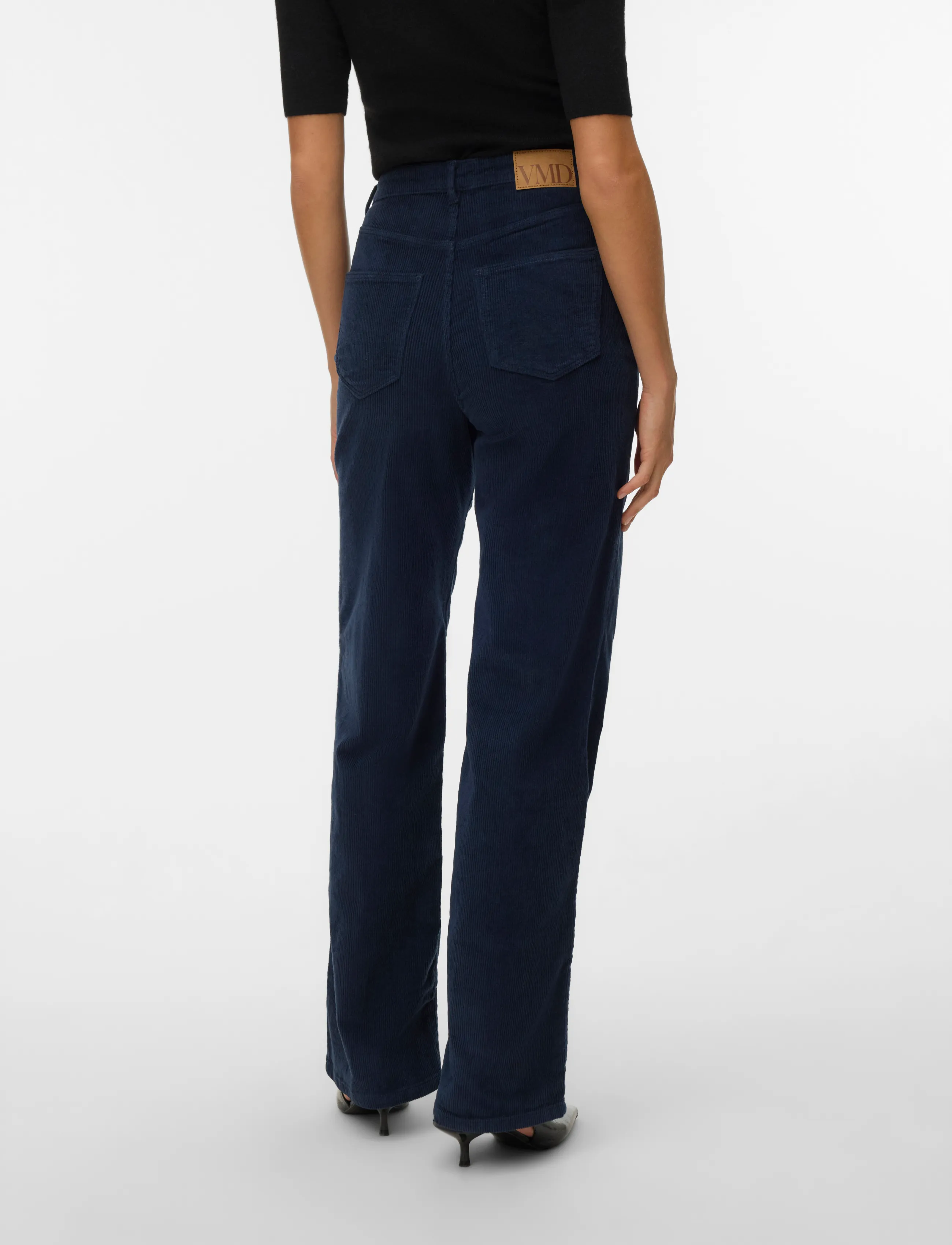 Vero Moda - VMTESSA HR WIDE CORDUROY PANTS GA NOOS - corduroy pants - navy blazer - 2