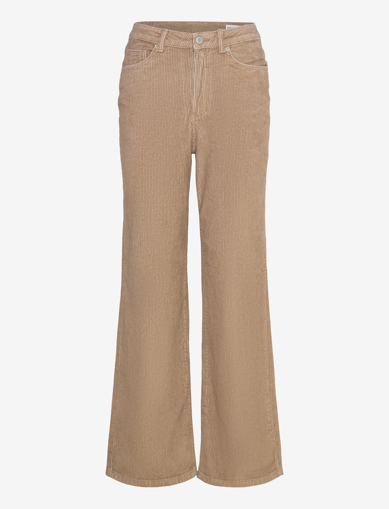 Vero Moda - VMTESSA HR WIDE CORDUROY PANTS GA NOOS - hosen mit weitem bein - silver mink - 1
