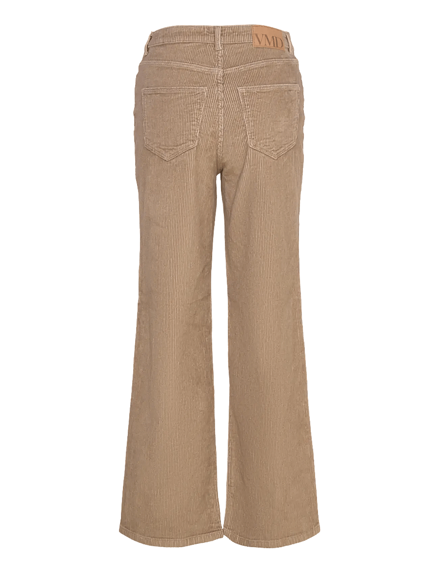 Vero Moda - VMTESSA HR WIDE CORDUROY PANTS GA NOOS - hosen mit weitem bein - silver mink - 2