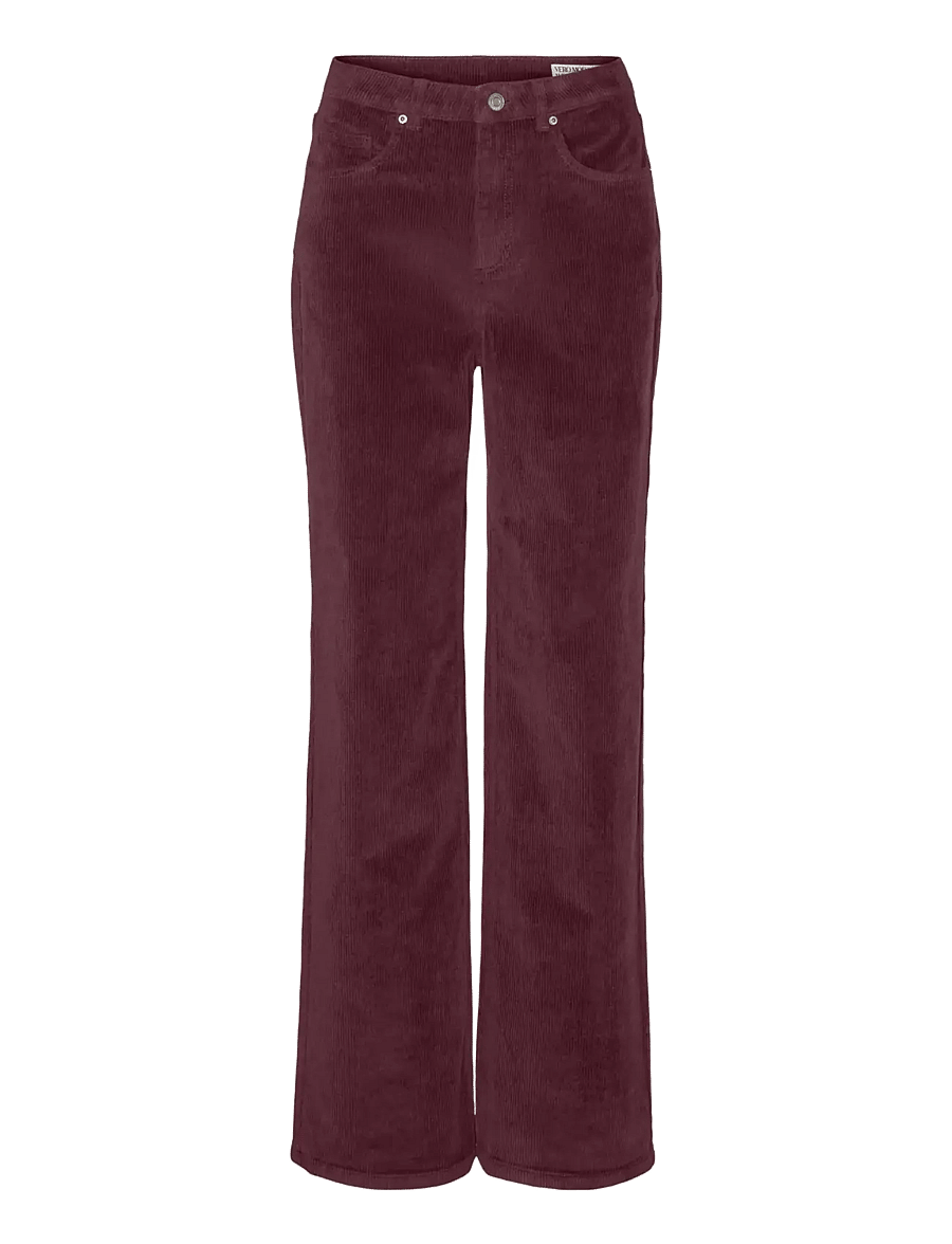 Vero Moda - VMTESSA HR WIDE CORDUROY PANTS GA NOOS - bukser med brede ben - winetasting - 1