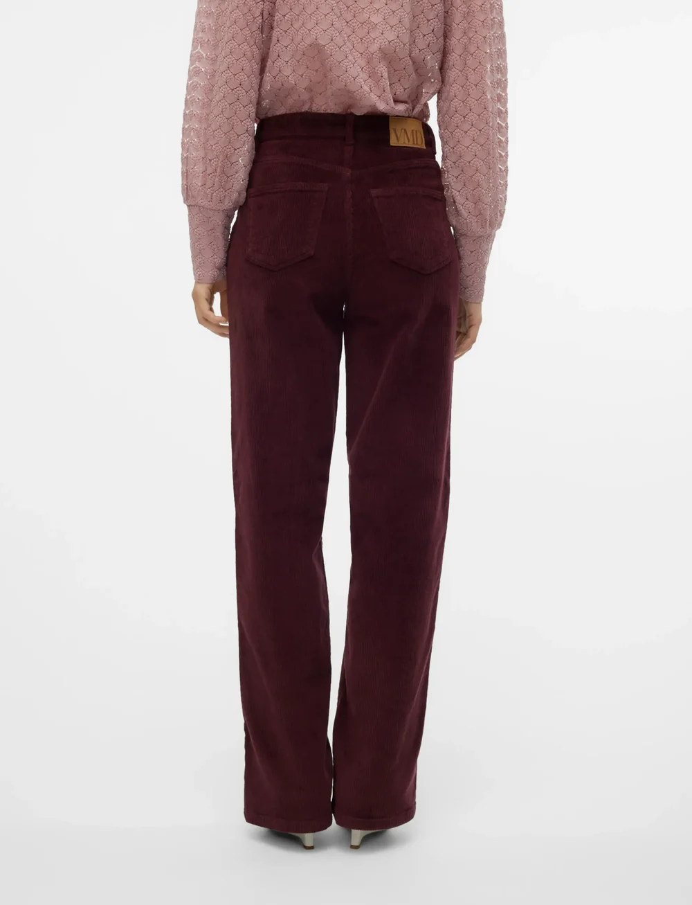 Vero Moda - VMTESSA HR WIDE CORDUROY PANTS GA NOOS - bukser med brede ben - winetasting - 2