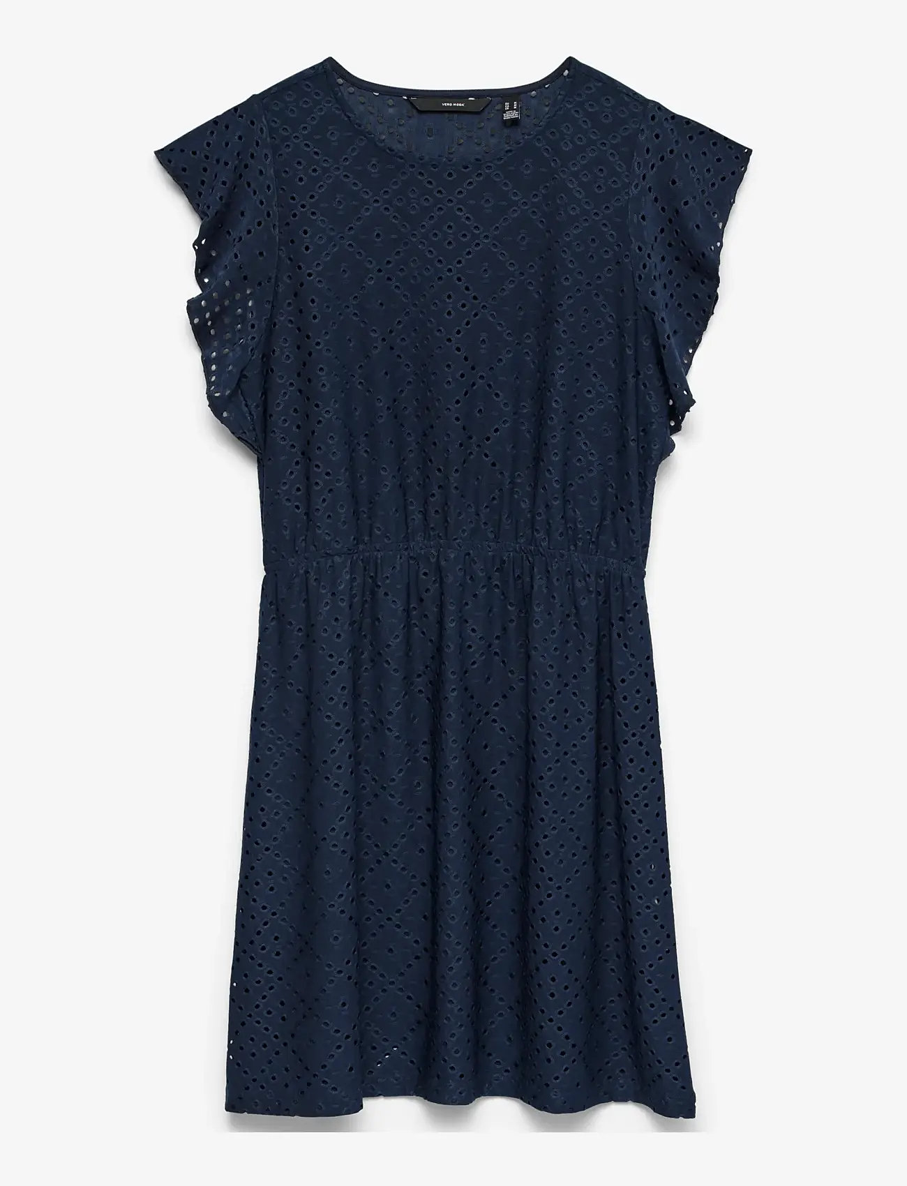 Vero Moda - VMTASSA SL FRILL SHORT DRESS JRS NOOS - nėriniuotos suknelės - navy blazer - 1