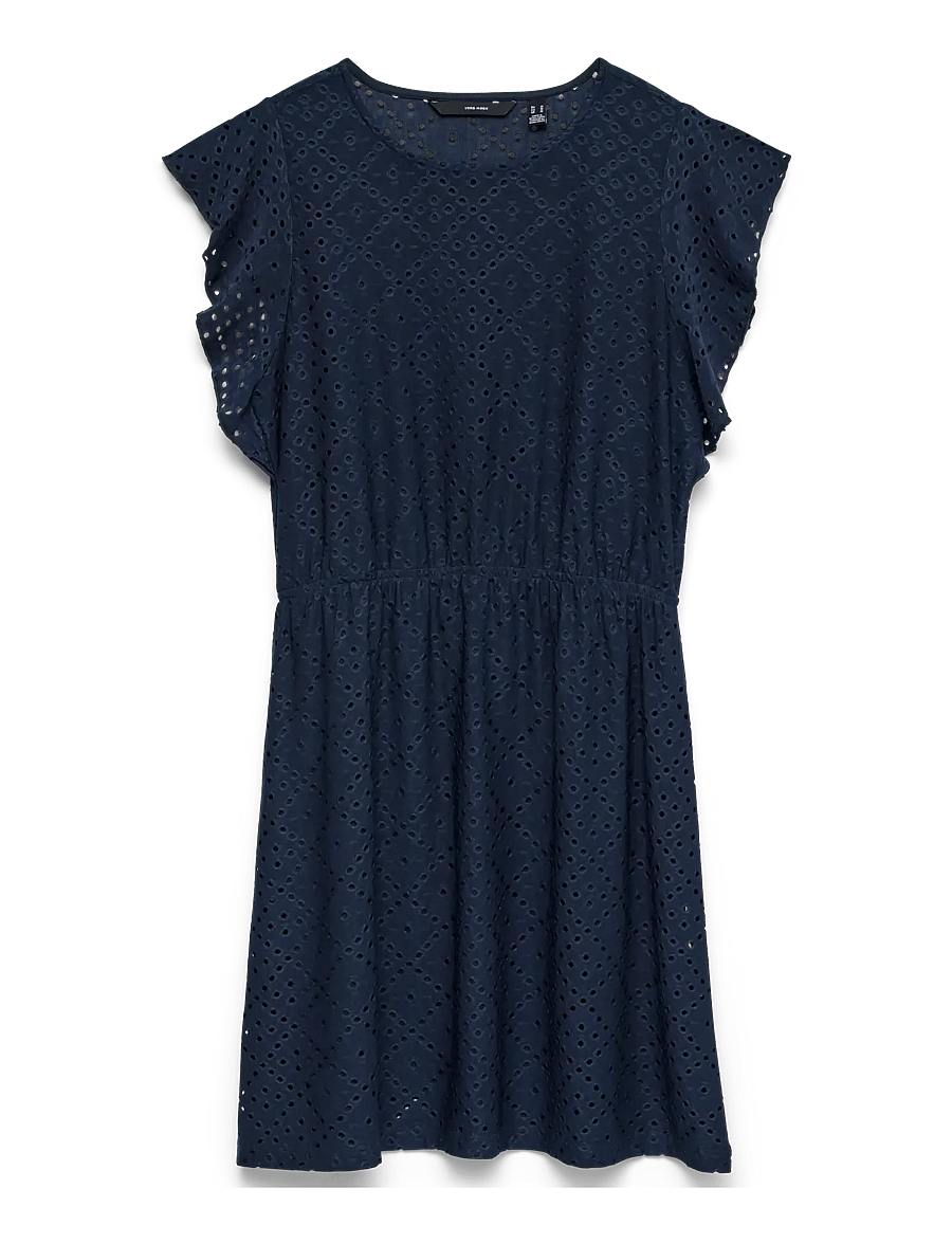 Vero Moda - VMTASSA SL FRILL SHORT DRESS JRS NOOS - sukienki koronkowe - navy blazer - 1