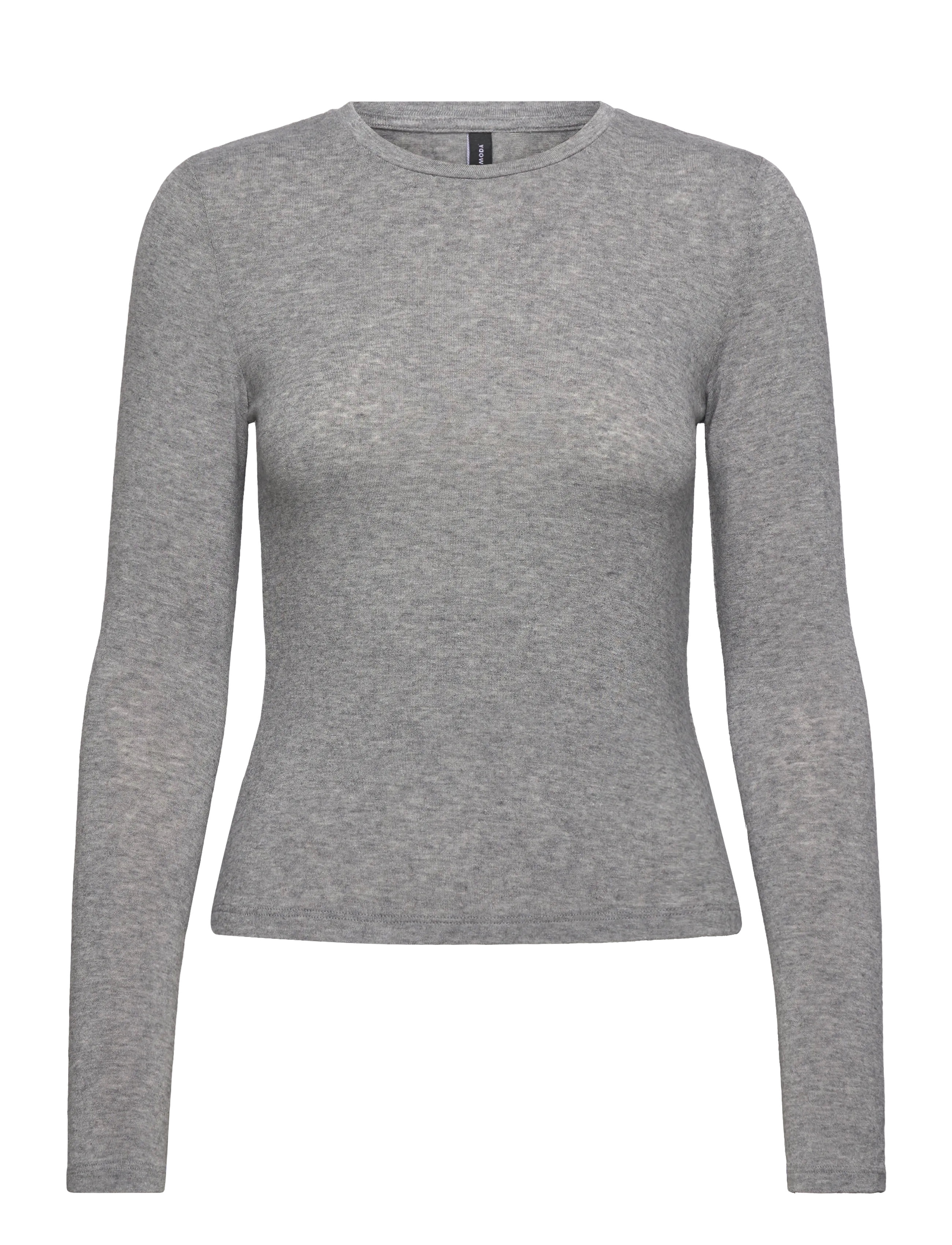 Vero Moda VMANNIE LS O-NECK TOP JRS NOOS - T-Shirts & Tops - LIGHT GREY MELANGE / grey