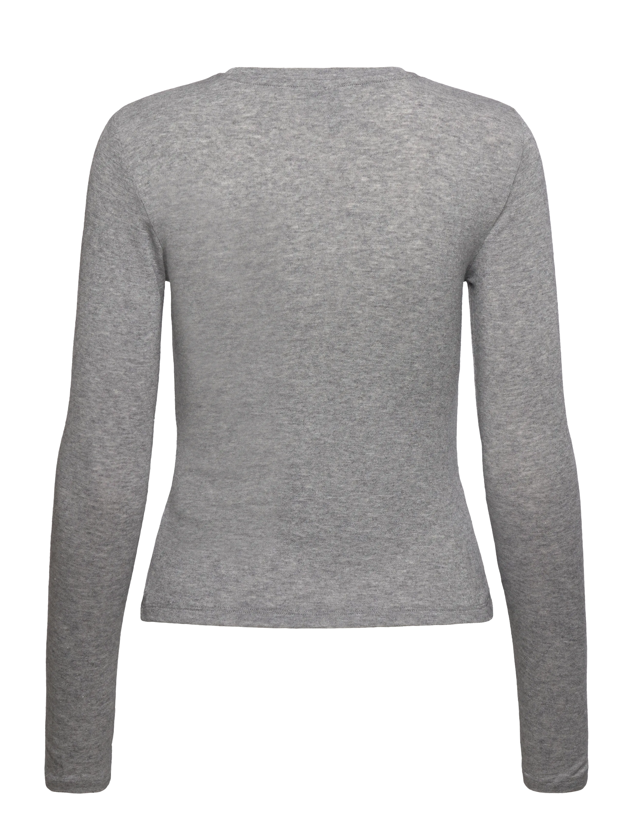 Vero Moda - VMANNIE LS O-NECK TOP JRS NOOS - langärmlige tops - light grey melange - 2