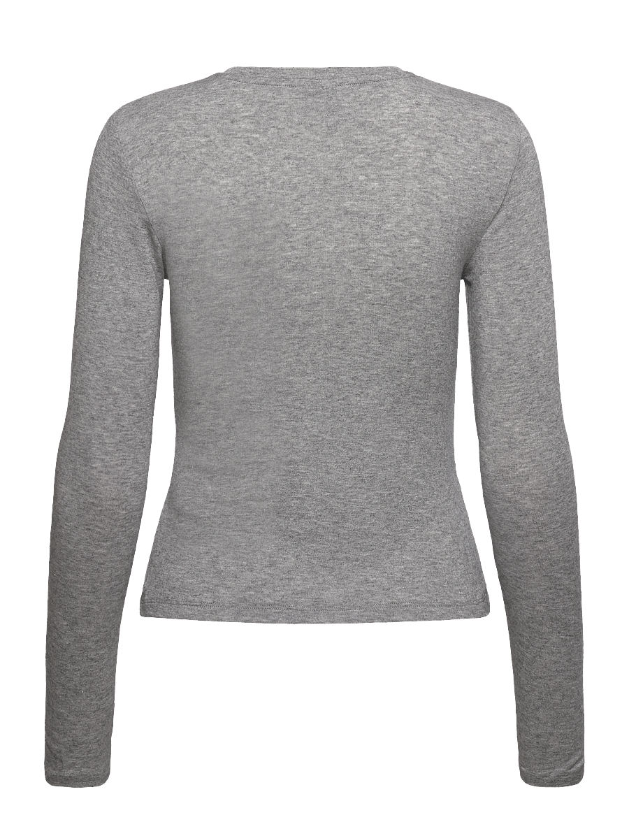Vero Moda - VMANNIE LS O-NECK TOP JRS NOOS - palaidinukės ilgomis rankovėmis - light grey melange - 2