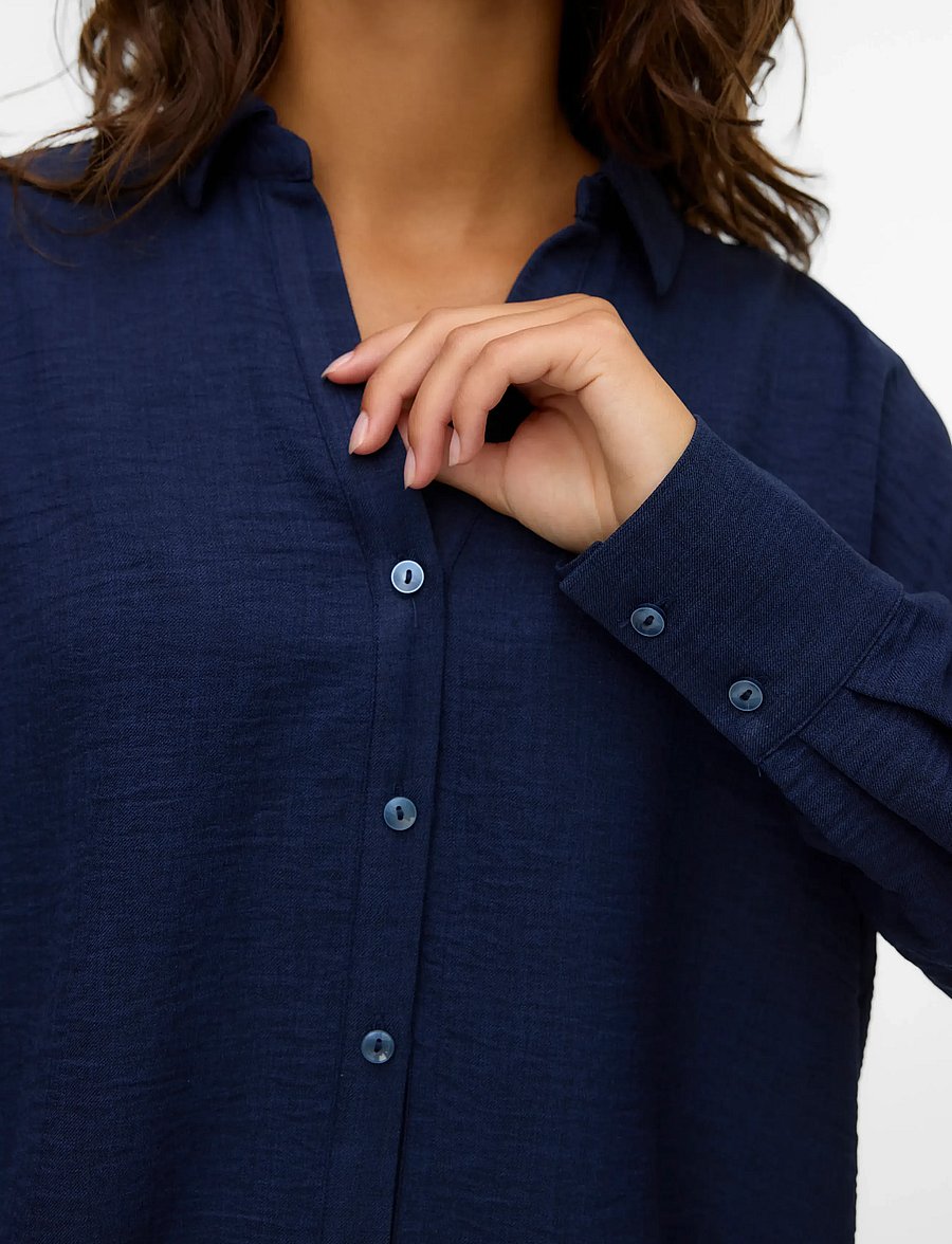 Vero Moda - VMMELANEY HW LOOSE PANT WVN NOOS - navy blazer - 2