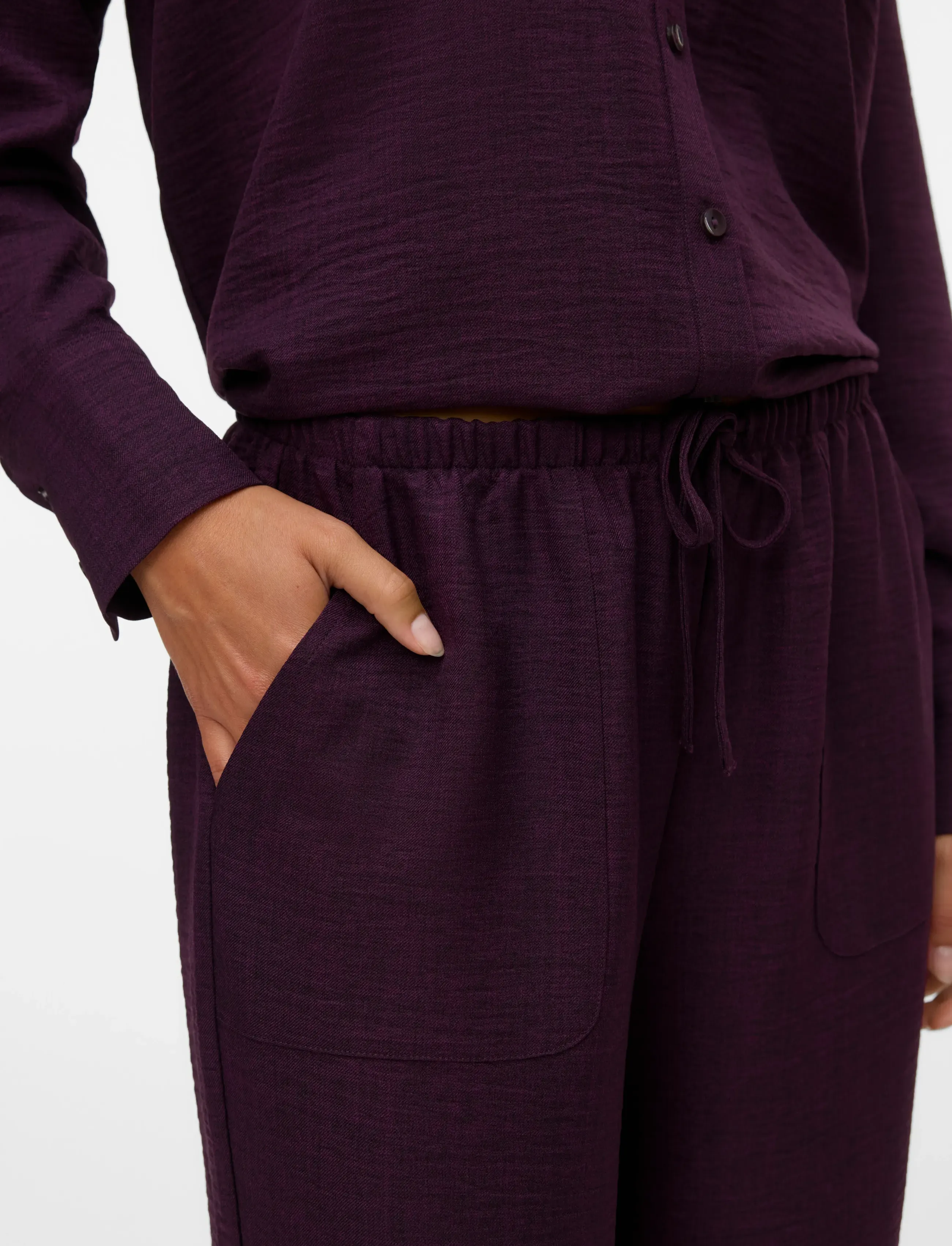 Vero Moda - VMMELANEY HW LOOSE PANT WVN NOOS - winetasting - 3