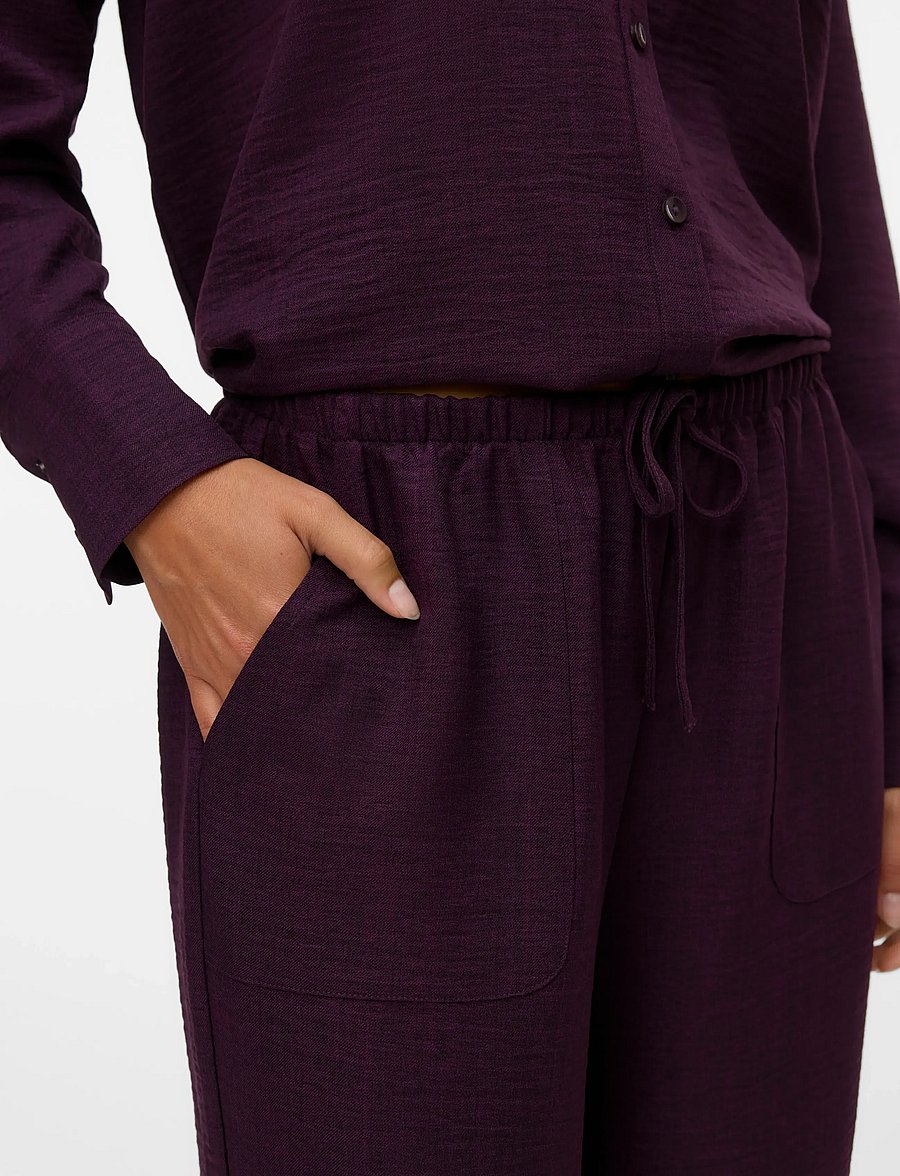 Vero Moda - VMMELANEY HW LOOSE PANT WVN NOOS - winetasting - 3